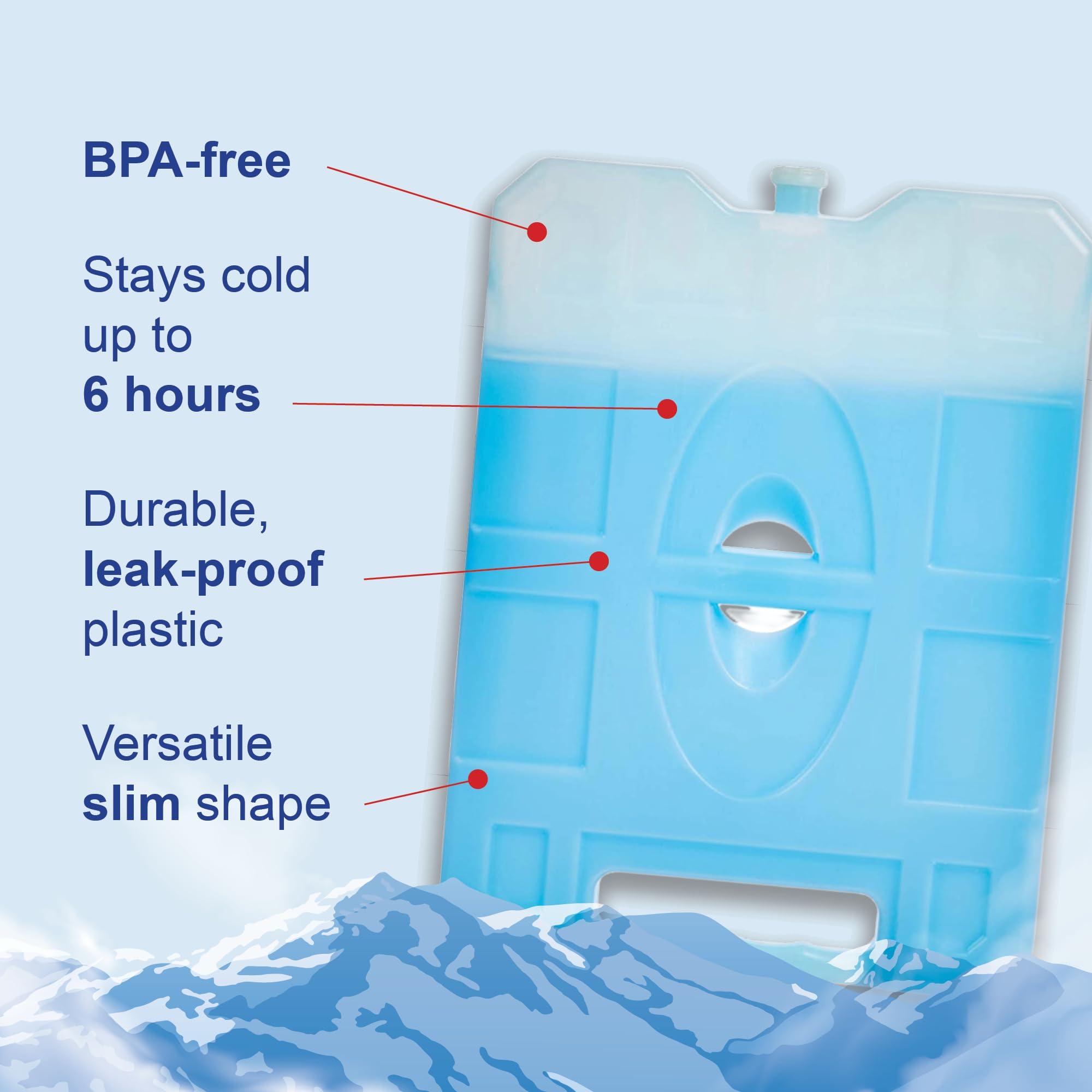 Sport Temp Sport Temp Reusable X-Large Ice Pack (4Pack) Long Lasting - Perfect for Keeping Food Or Beverages Cold, Coolers, Camping, Beach Coolers, Hiking & More, Clear Blue