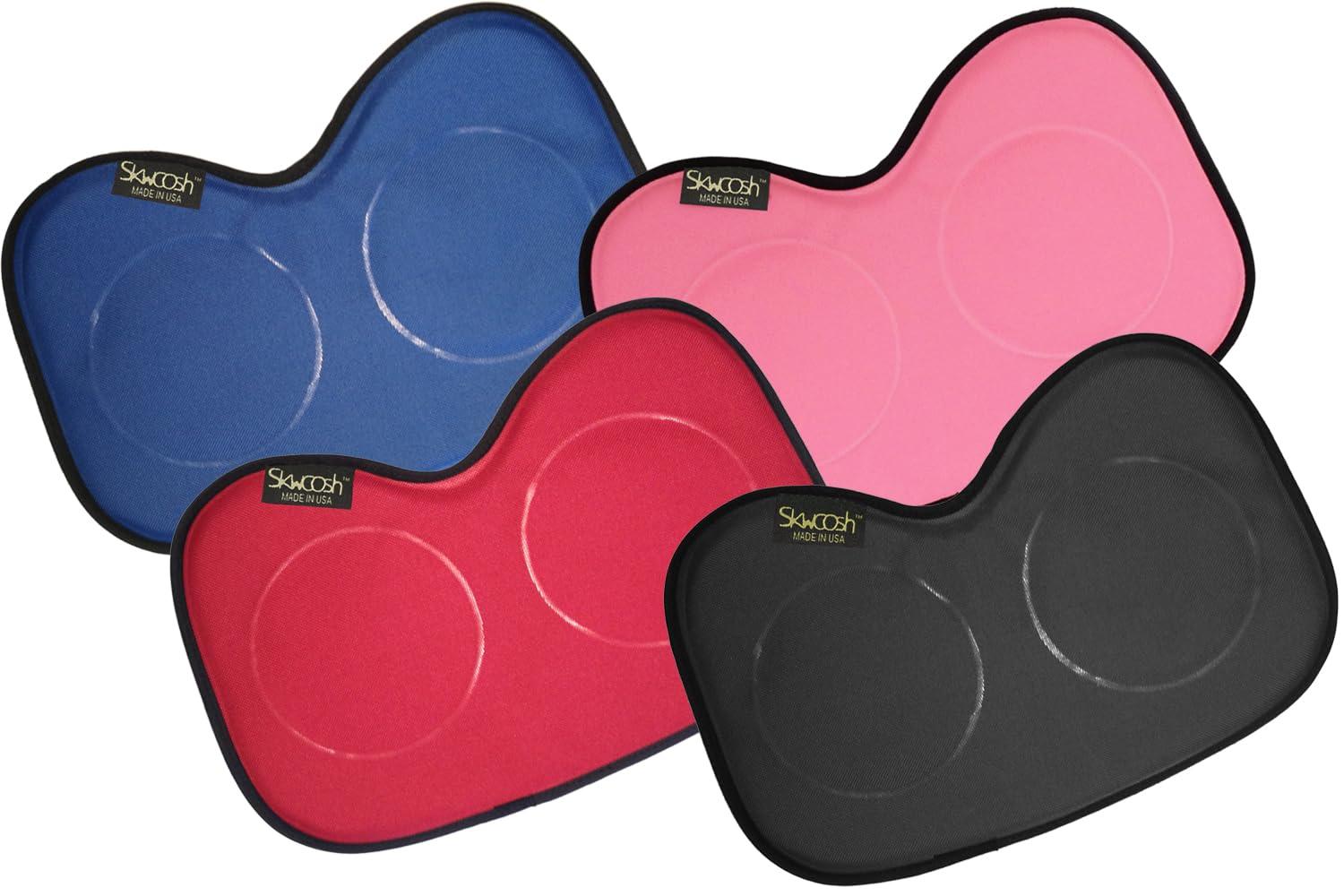 Skwoosh Skwoosh Row Pad Seat Cushion for Masters, Students, Scullers, Dragonboat, Outriggers, Accessories | Fits Concept2 | Gel Pressure Sitz Bone Comfort Relief | Made in USA (Black)