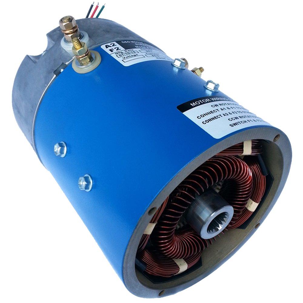D&D Motor Systems EZ GO or Yamaha Regen 36V Golf Car Motor - 16 mph at 36 V - 8.8 HP + 10% More Torque - Made in The USA : 170-501-0001