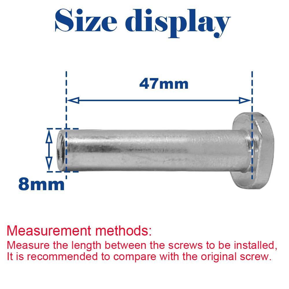 OTFAITP OTFAITP Hex Lock Male and Female Front Rear Kids Scooter Parts M8x47 Screws for 2-3-4-Wheel Kick Scooters Axles Repair Tools (47 * 8mm)