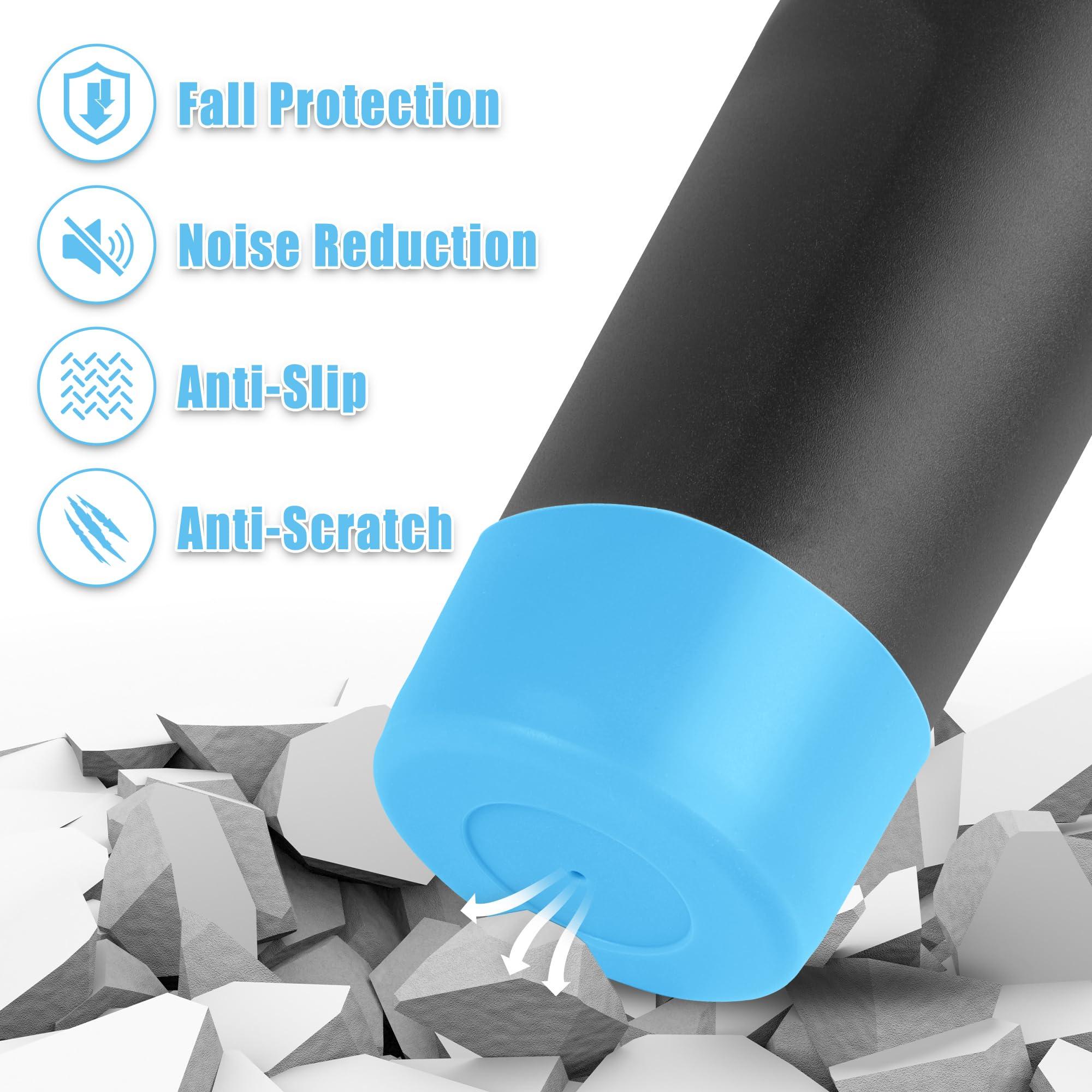 Mokoart Mokoart Silicone Boot Compatible with Owala Kids Water Bottle 16/14 oz, Anti-Slip Rubber Bottom Protective Sleeve for Owala Kids FreeSip 16oz, Accessories for Owala Kids Flip 14oz (Light Blue)