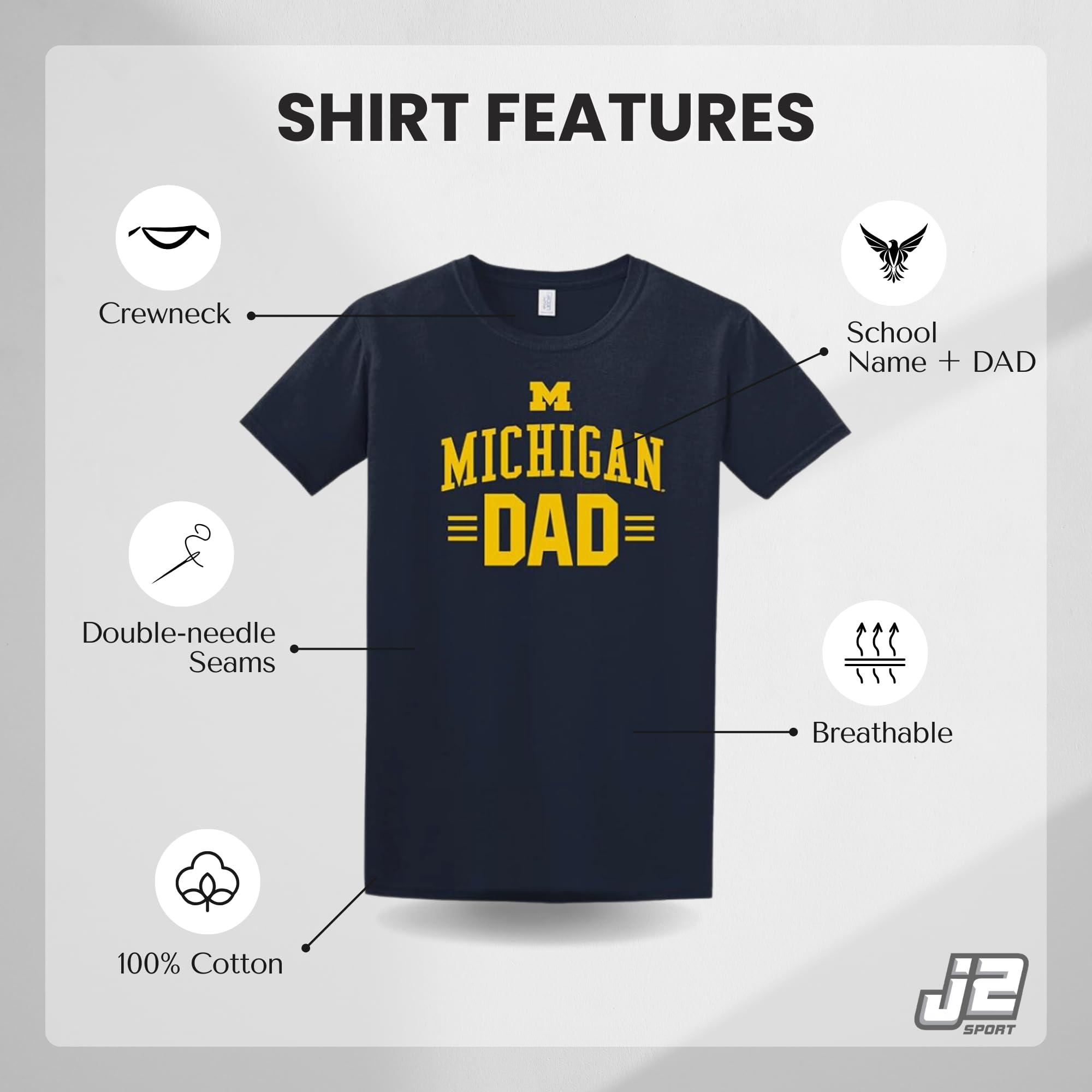 J2 Sport J2 Sport University of North Carolina Wilmington Big Arch NCAA Dad T-Shirt Parent Collegiate Shirt Navy