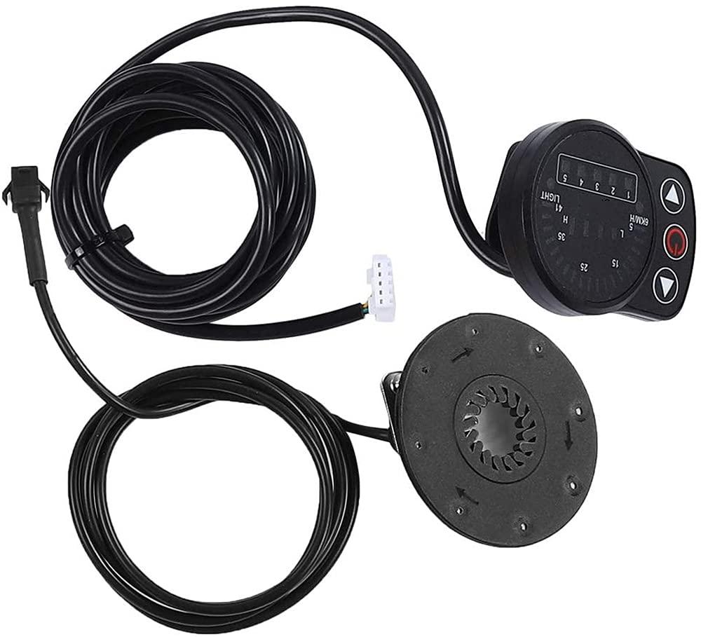 ZYXU ZYXU Electric Bike Conversion Kit, 36V/48V 350W 16" 20" 24" 26" 28" 700C E-Bike Conversion Kit KT-900S Conversion Waterproof Kit Bike Hub Motor Conversion Kit,48v350w/front Wheel,24