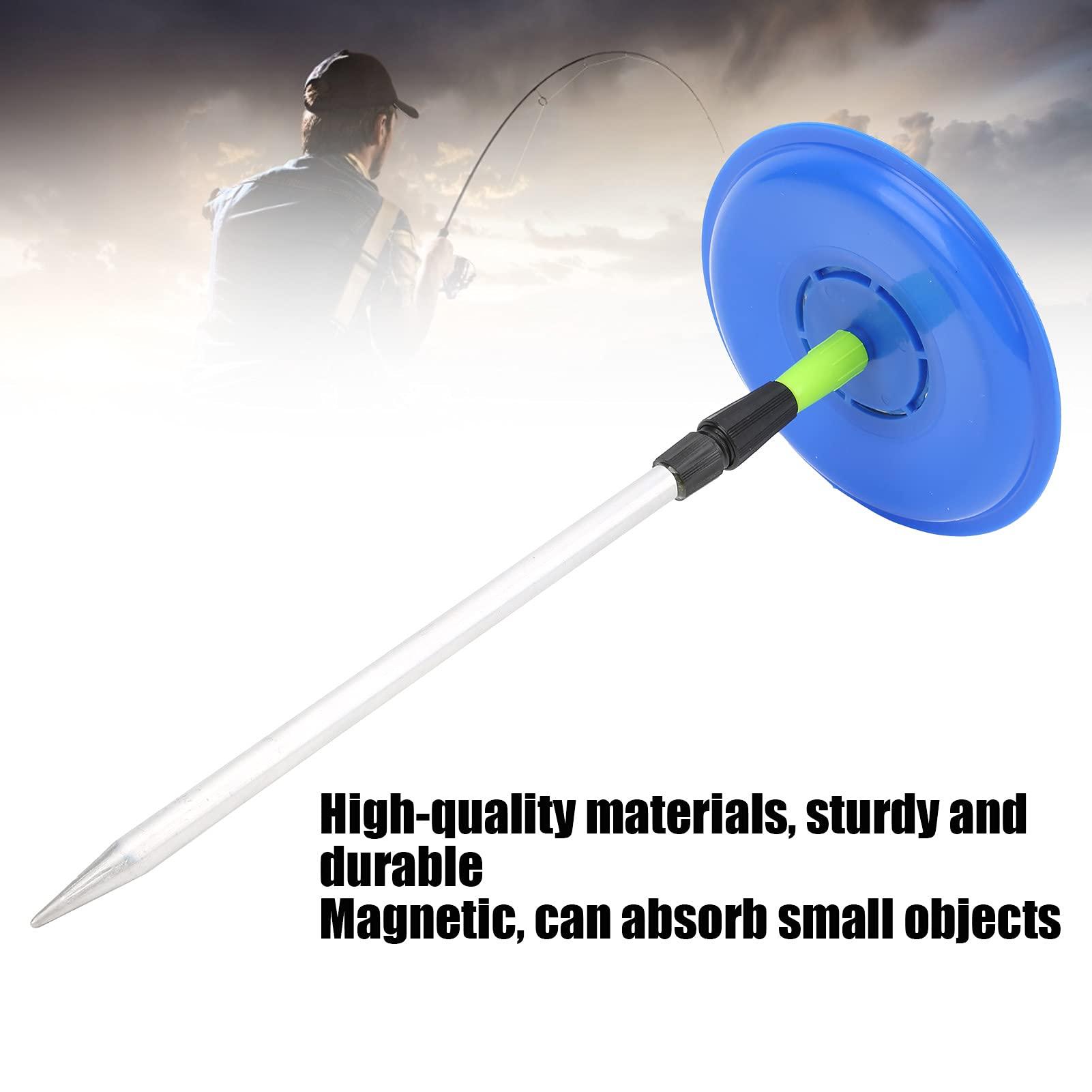 Yuecoom Bait Tray Plastic Aluminum Alloy Magnetb Bait Tray Strong Durable Magnetic Fishing Accessories with Ground Plug for Outdoor Fishing Blue and Green(Blue)