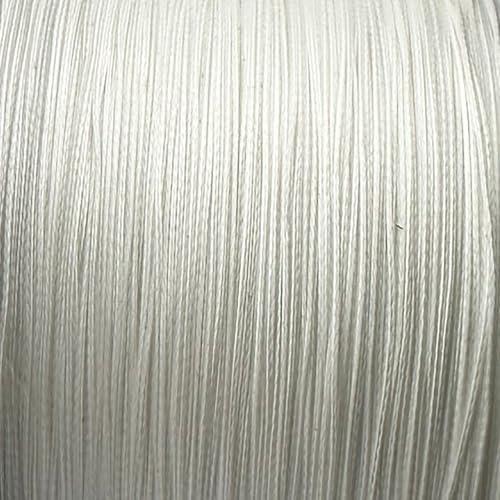 FINS FINS XS Big Game Braid - USA Made - 8-End Round Abrasion Resistant Braided Fishing Line for Freshwater/Saltwater Trolling and Bottom Fishing - White - 100 lb - 150 Yds