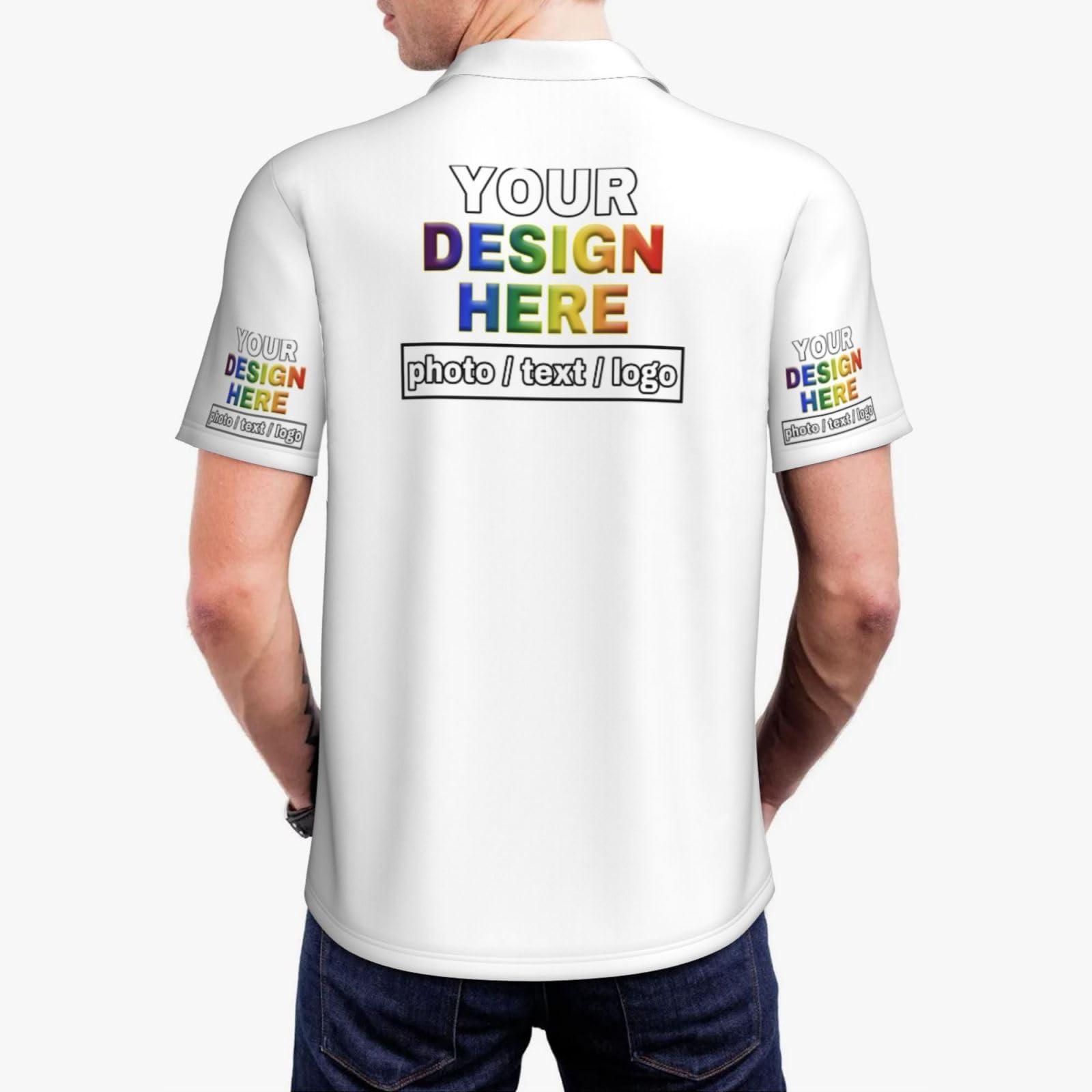 NineFit Basics Custom Polo Shirt Design Your Own Classic Custom Polo Shirts Basic Custom Polo Shirt Men Custom Gifts,XX-Large