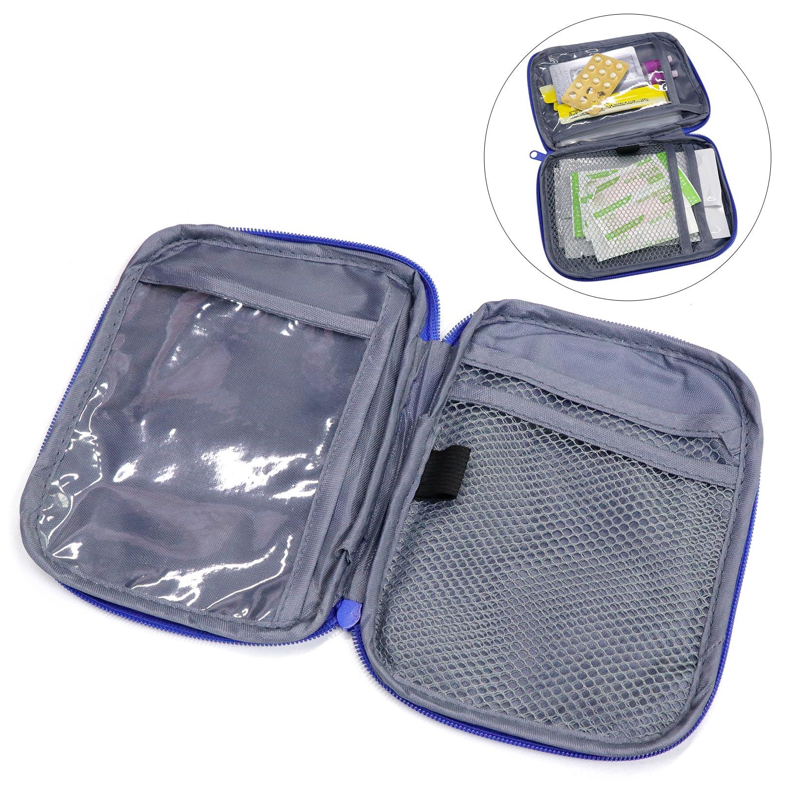 Faylapa Faylapa 3Pcs Mini Empty First Aid Bag, 7x5 inches Travel Essentials Portable Medical Pouch Medicine Bag for Hiking, Home, Travel, Camping, Outdoor, Car, Office (Bag Only)