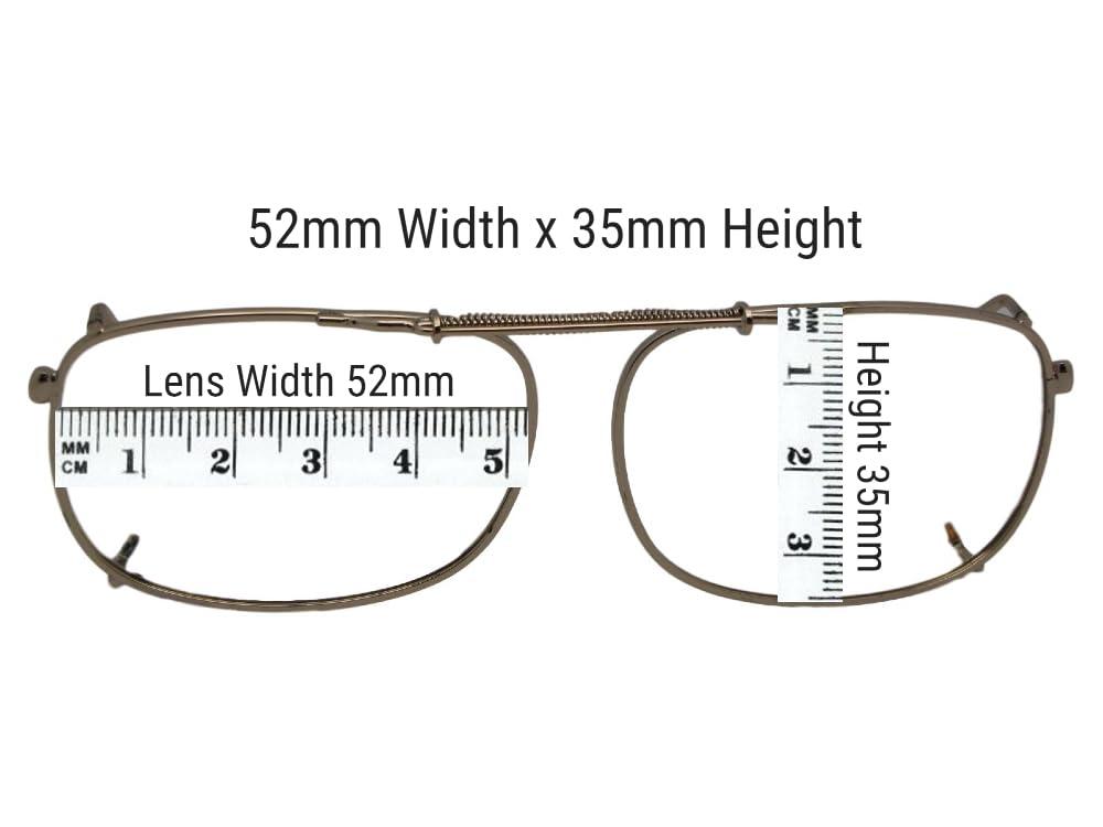 Sunglass Rage Rectangle Non Polarized Clip-On Sunglasses for Men and Women Clip On Sunglasses For Eyewear glasses (Pewter-NON Polarized Gray Lens, 54mm Width x 37mm Height, Millimeters)