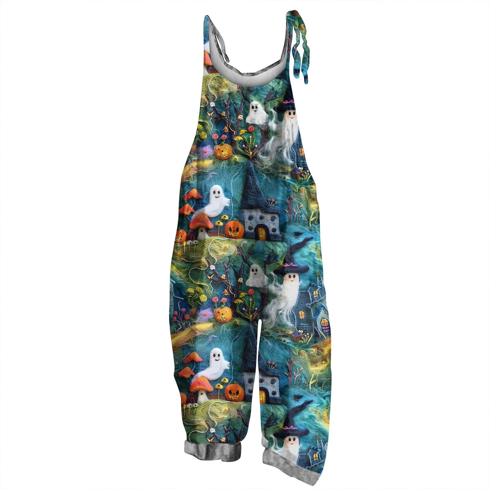 NineFit Basics Halloween Jumper Halloween Jumpers Halloween Jumper Women Halloween Print Jumper Halloween Overalls For Women Halloween Jumpsuits For Women Halloween Romper Women Halloween Pants Women greens
