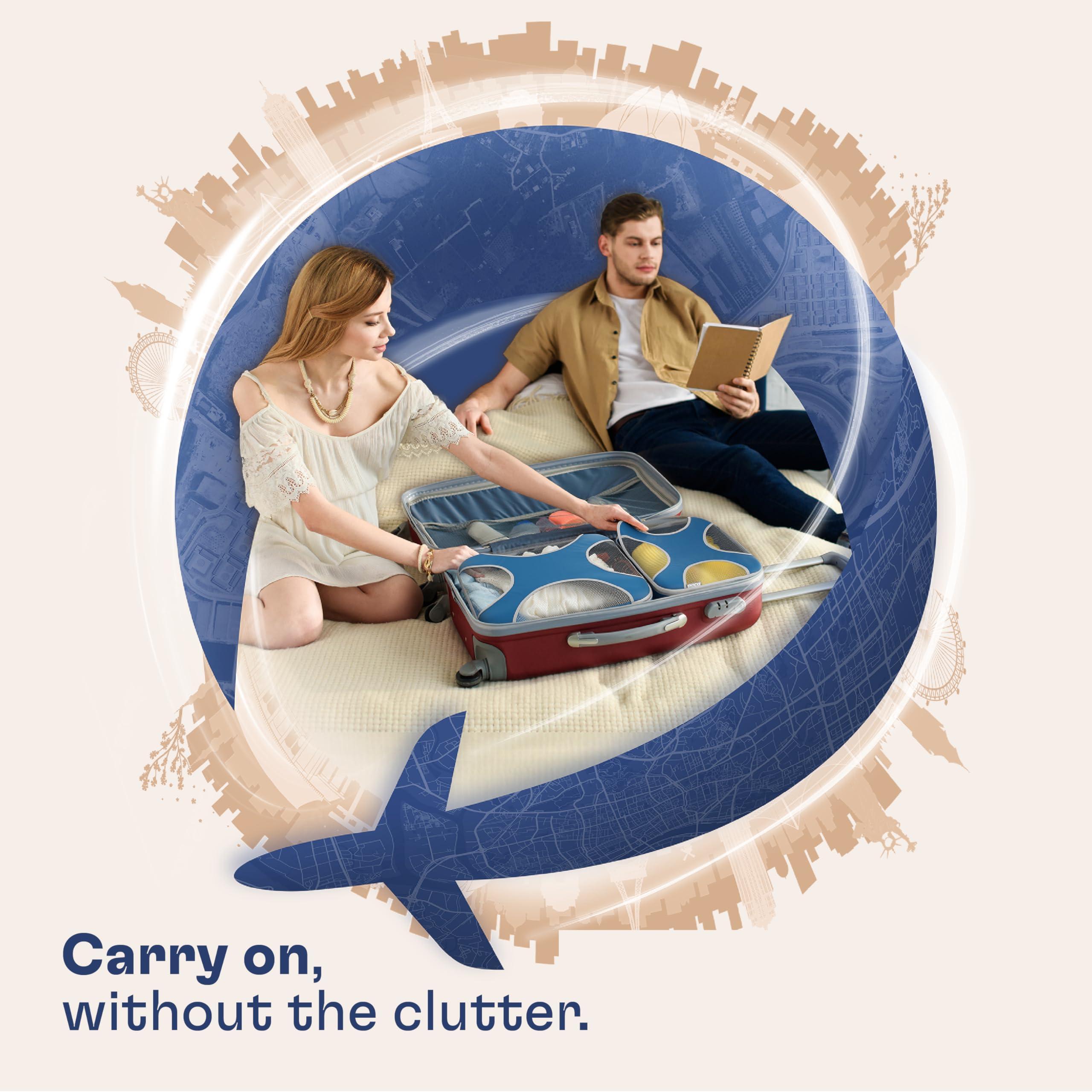 Shacke Shacke 5 Set Packing Cubes for Travel Lightweight Luggage Organizer (Navy)