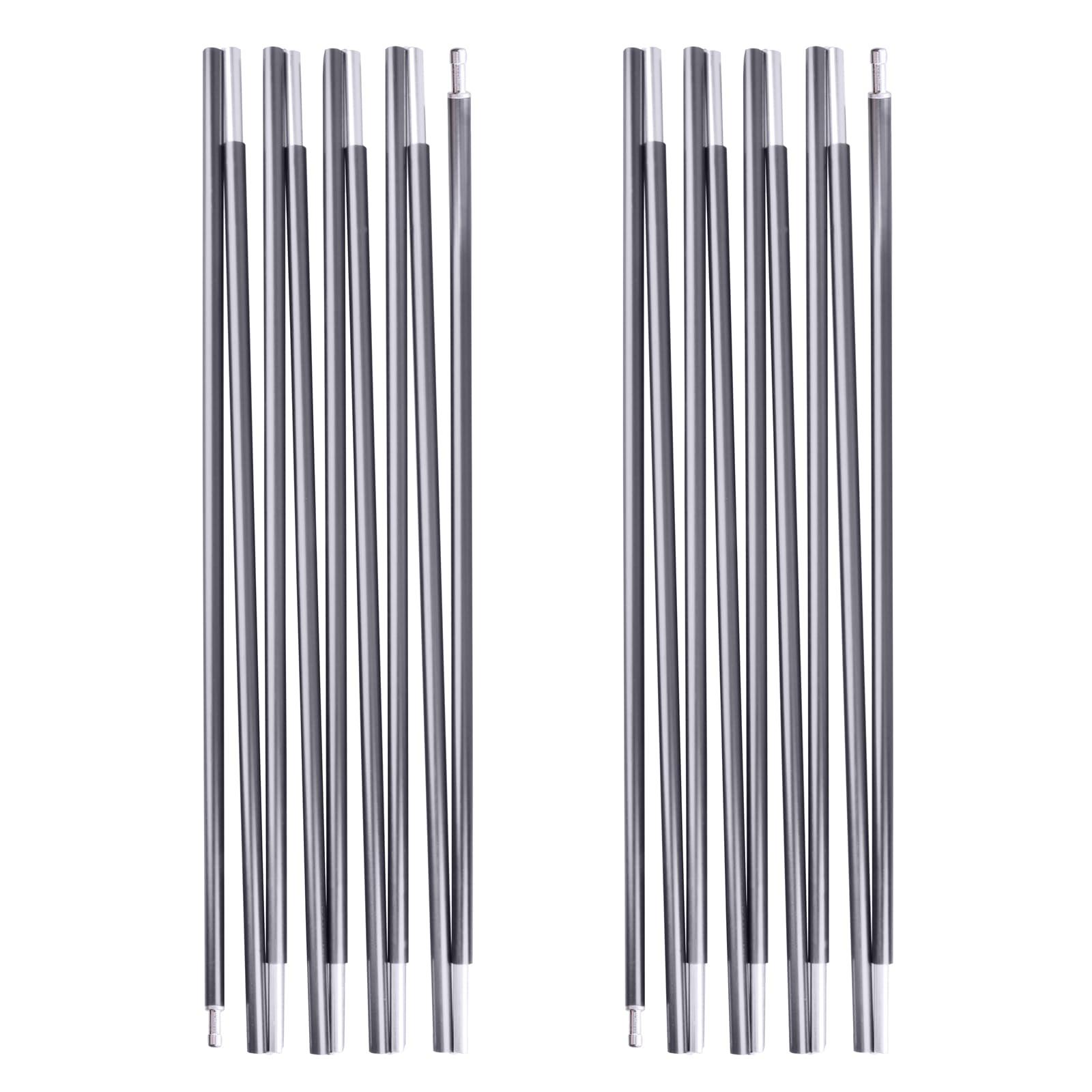 TRIWONDER TRIWONDER Tent Pole Replacement Aluminum Camping Rod Accessories Multifunction Tent Poles, 2 Poles (20 ft)
