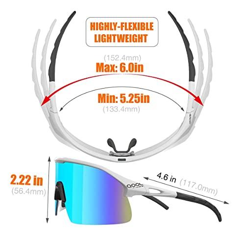 Living out your qool time Living out your qool time Polarized shield warp around Cycling Sunglasses Men Women Baseball ski Triathlon Volleyball Running pickleball 118