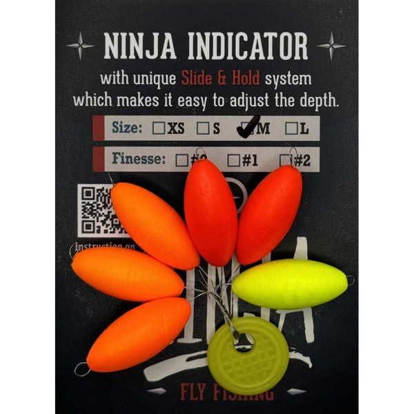 NINJA Fly Fishing Ninja Adjustable Strike Indicator (Assorted Color, Medium)