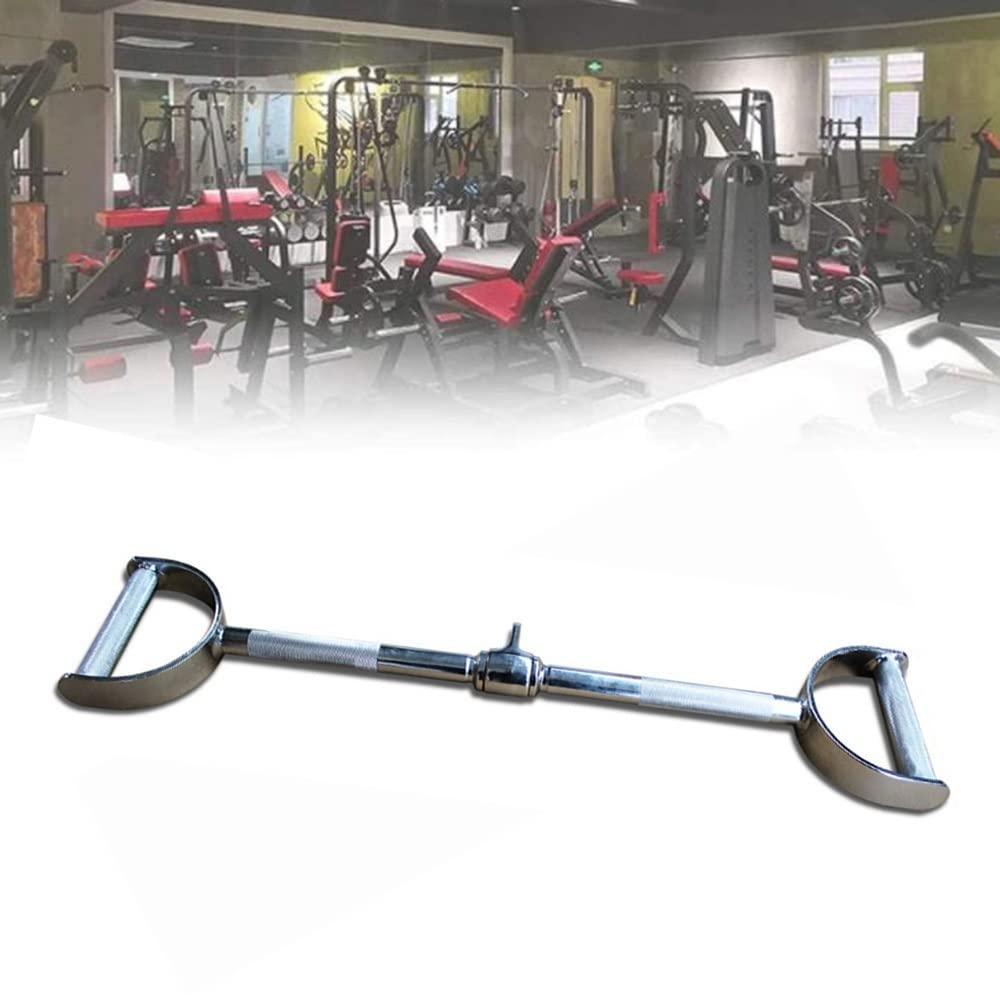 FREAZE FREAZE Lat Bar Pull Down Attachment, Home Gym Pulldown Bar Universal, Rotatable Accessories For Cable Machine, Straight Bar With Handle Grips (Size : 62cm/24inch)