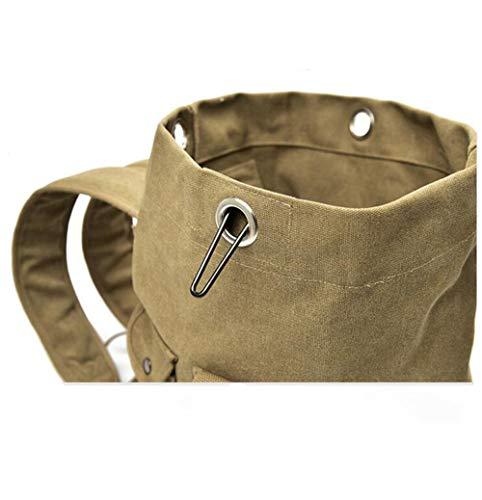 Military Duffel Bag Top Load Double Strap Canvas Backpack Army Travel b