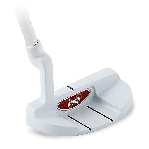 Bionik Bionik 105 Nano White Golf Putter Right Handed Semi Mallet Style with Alignment Line Up Hand Tool 33 Inches Teenage Boy's Perfect for Lining up Your Putts