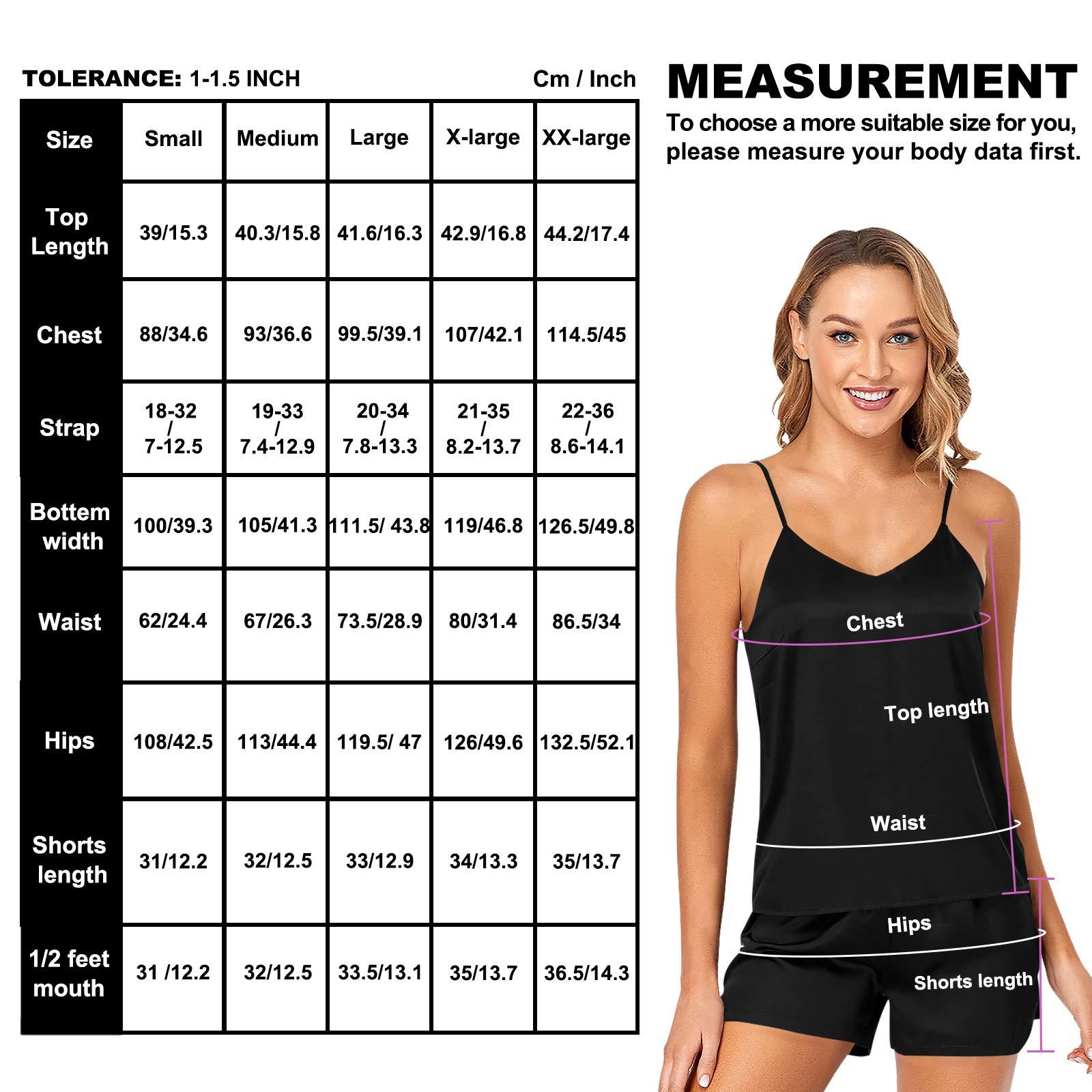 ALAZA ALAZA Music Notes Piano Key Black Pajamas Shorts Set Women Sleep Lingerie Satin Nightwear L