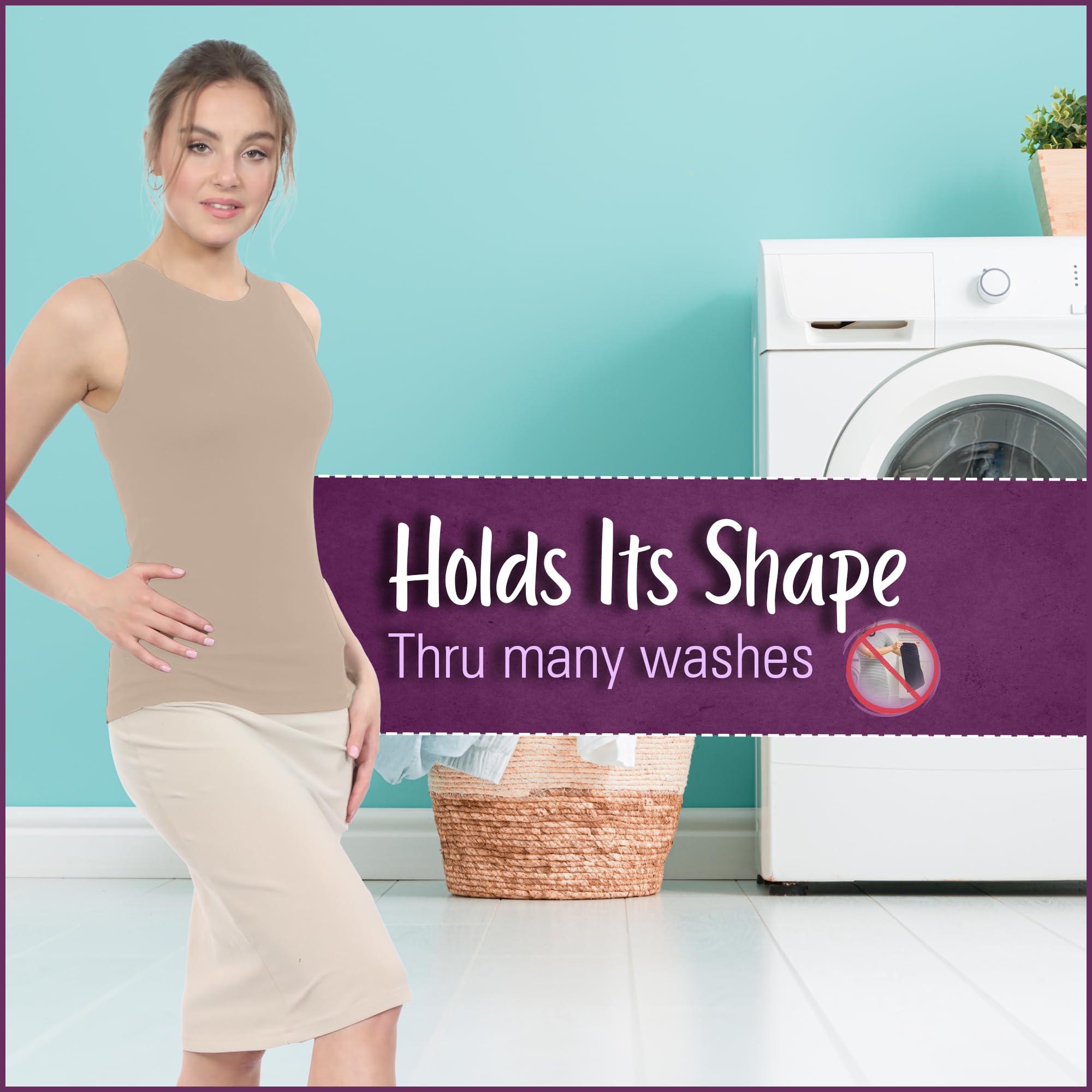 Kosher Casual Kosher Casual Modest High Neck Tank Top Full-Shoulder Sleeveless Tank Tops for Women's Comfort High Neck Top for Layering or Wearing Solo Sleeveless Tops for Women (Small, Beige)