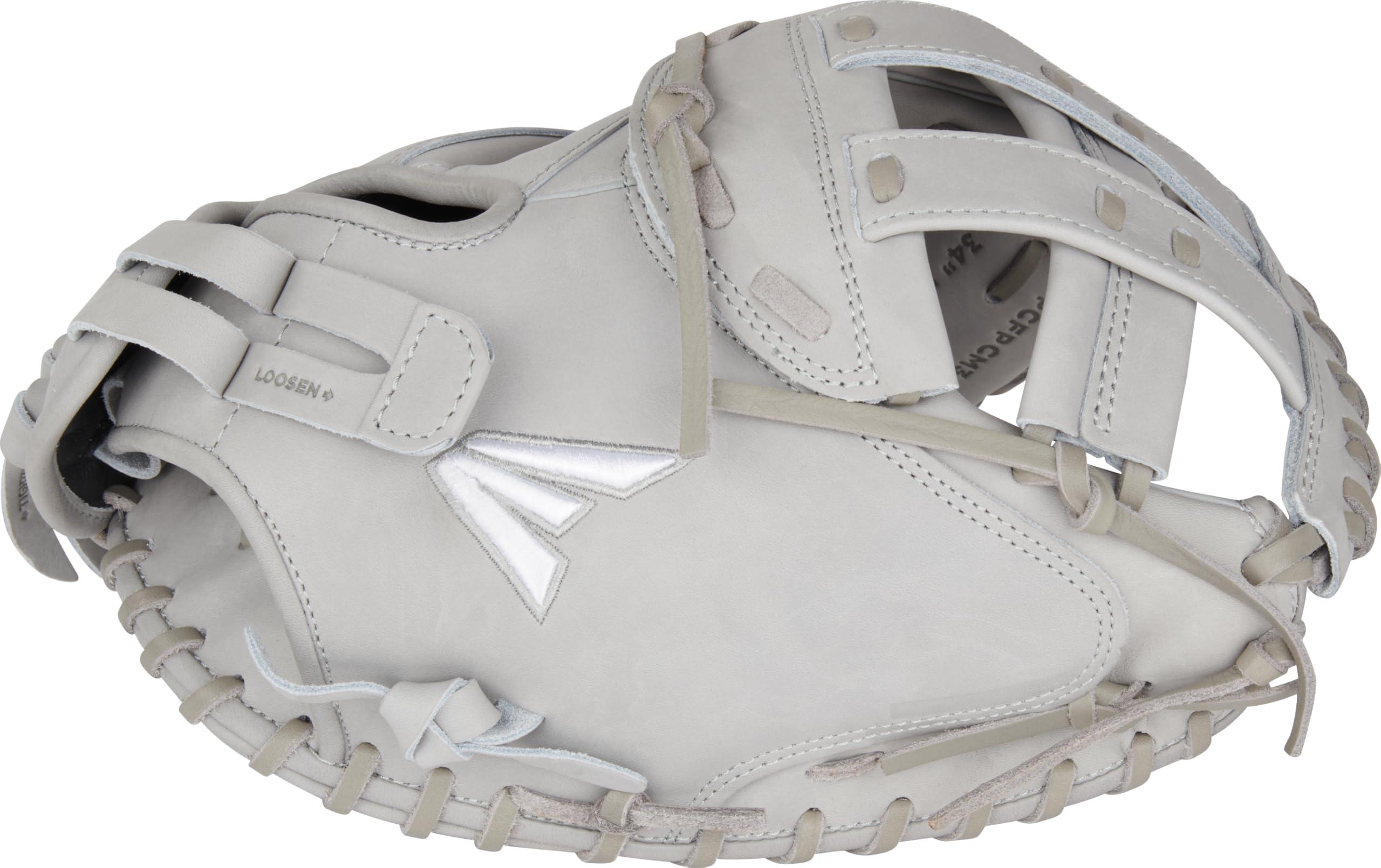 Easton Easton | Professional Collection Fastpitch Softball Catcher's Mitt | Right Hand Throw | 34" - Modified Pro H-Web | Grey