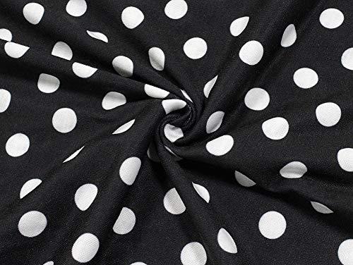 Berydress Berydress Women's Classic 3/4 Sleeve V Neck Sheath Casual Party Work Faux Black Wrap Dress (M, 6083-Black Dot)