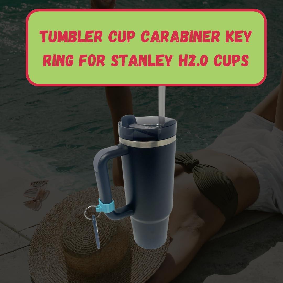 Chatelet Carabiner Clip Attachment Compatible with Stanley H2.0 40 oz Tumblers | Carabiner & Keychain Attachment for Holding Keys, Wallets, or Other Accessories | Made in USA (Teal)