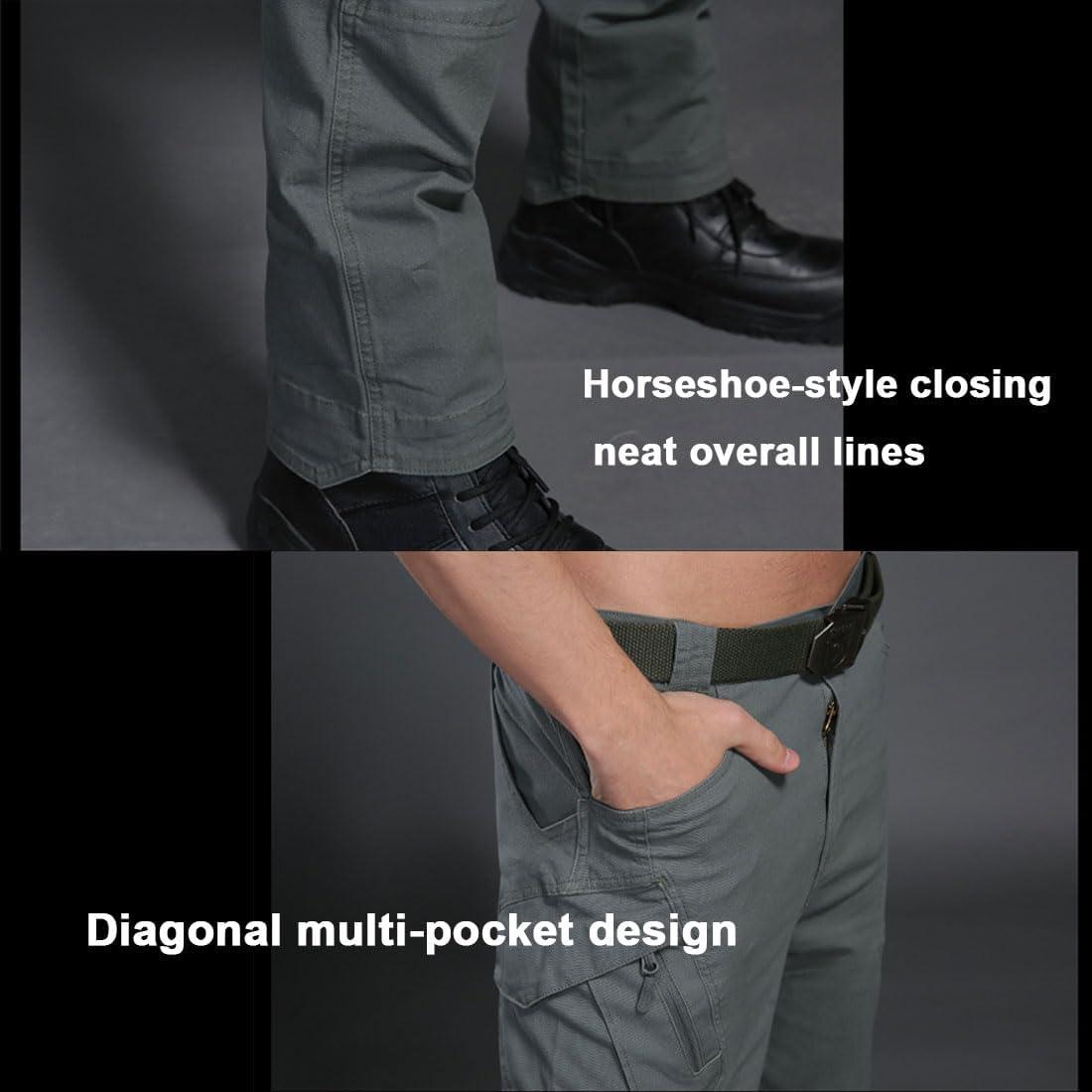 Qhecomce Qhecomce Texwix Flexcamo - Tactical Waterproof Pants, Texwix Tactical Pants, Mens Outdoor Hiking Pants with Multi Pockets (Gray, 5X-Large)