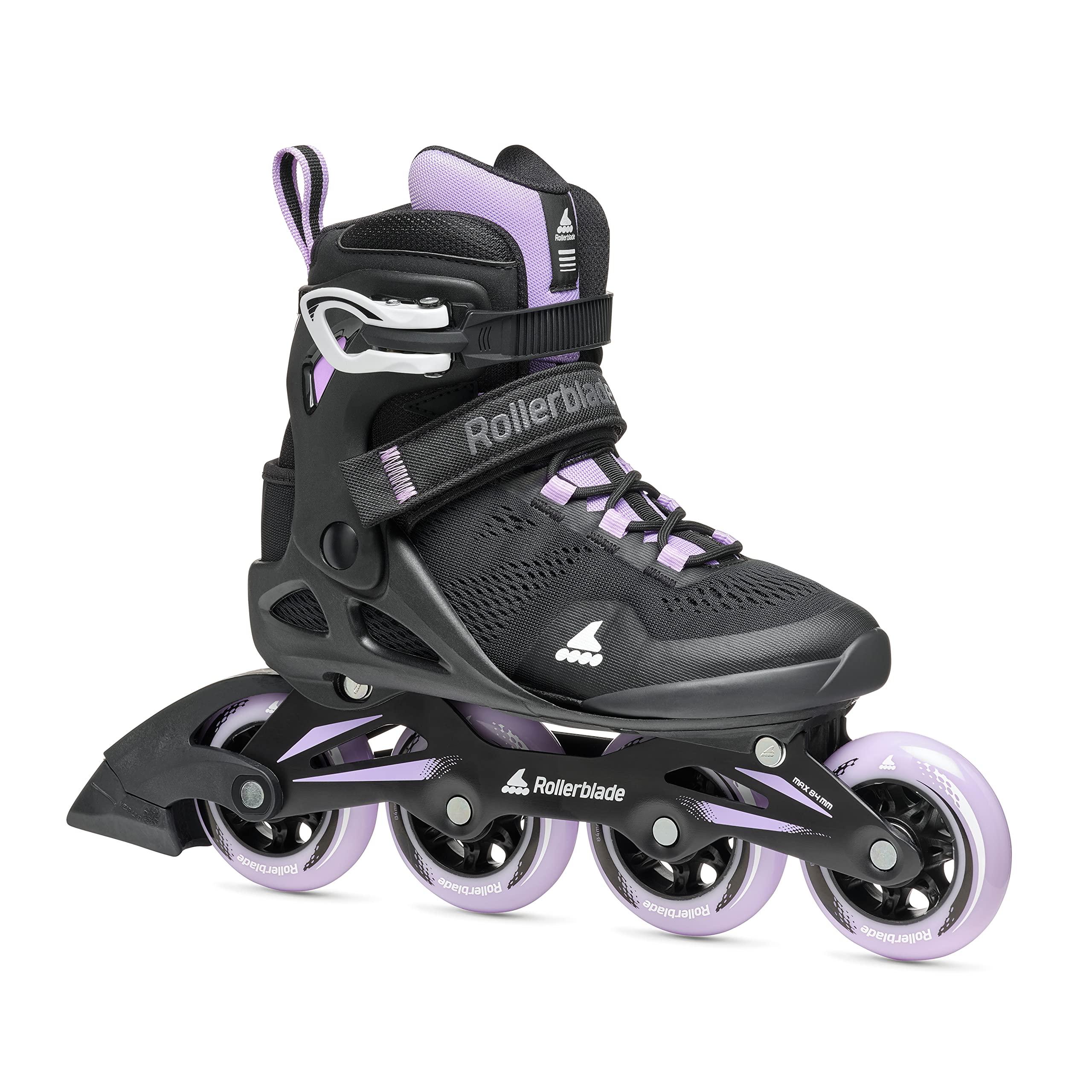 Rollerblade Rollerblade Macroblade 84 Women\'s Adult Fitness Inline Skate, Black & Lavender, Performance Inline Skates