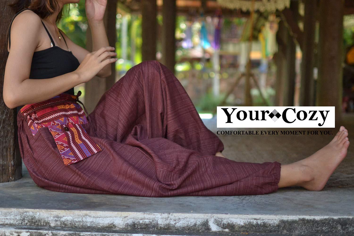 Your Cozy Harem Pants for Women and Men Aladin Harem Pants Traditional Loose Harem 100% Cotton (Royal Blue 2XL)