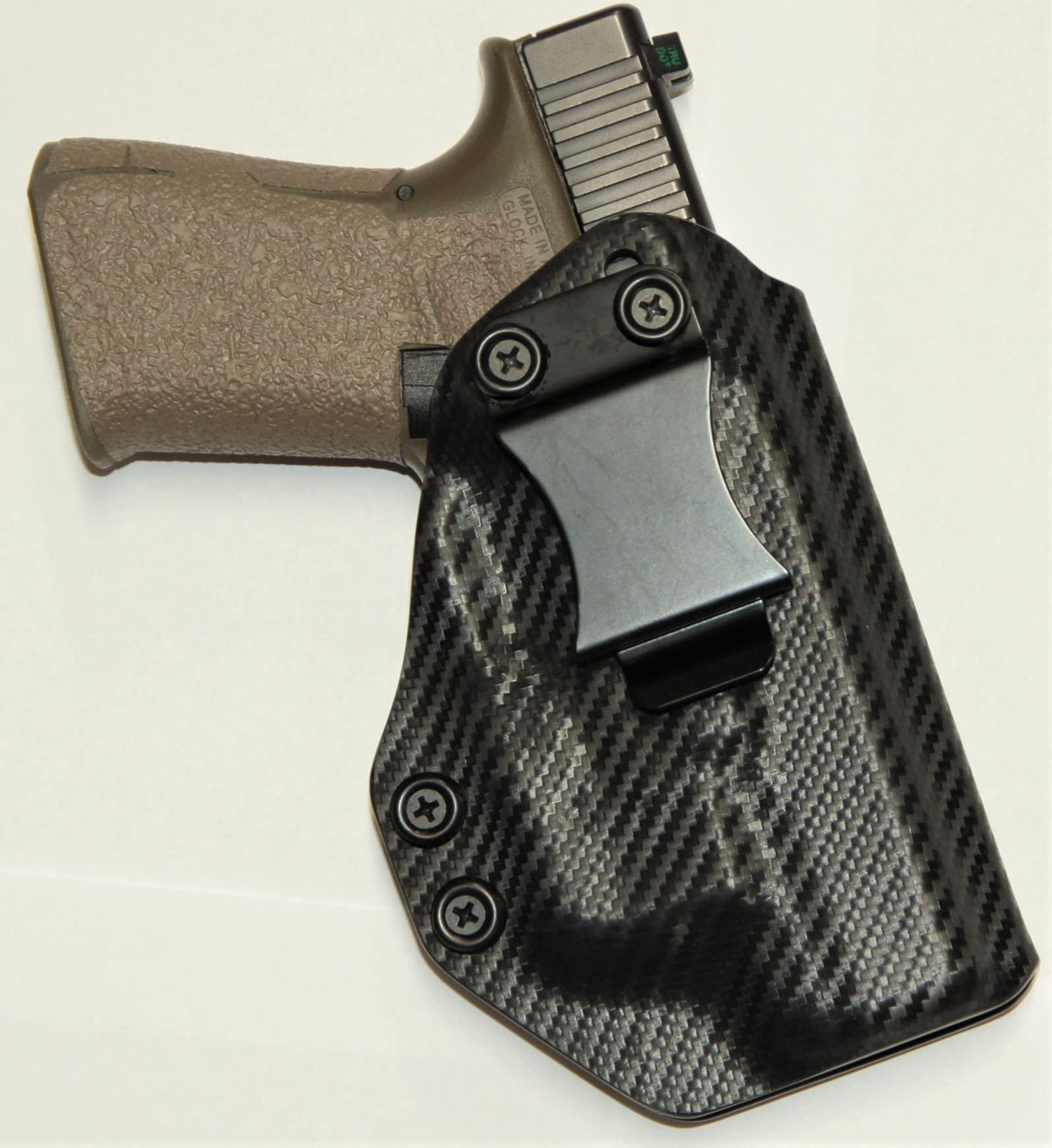 Generic REVKEL Custom Kydex Molded IWB Holster Compatible with Sig Sauer P365 w/ Recover Tactical Rail and Olight Baldr Mini. Left Hand Draw. Black, Hand Crafted in The USA.