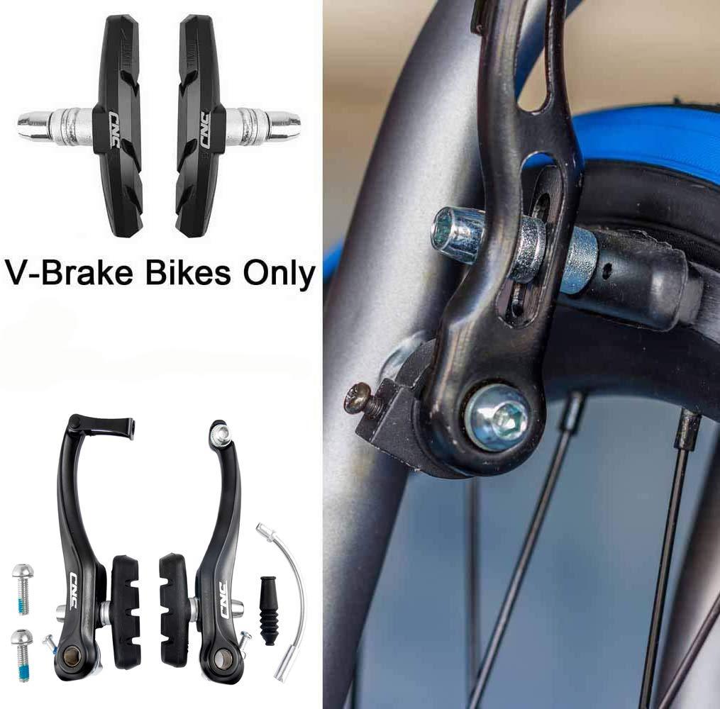 chooee Chooee Bike V-Brake Pads, Bicycle 70mm Brake Blocks Set, 2 Pairs Universal Brake Shoes, Black