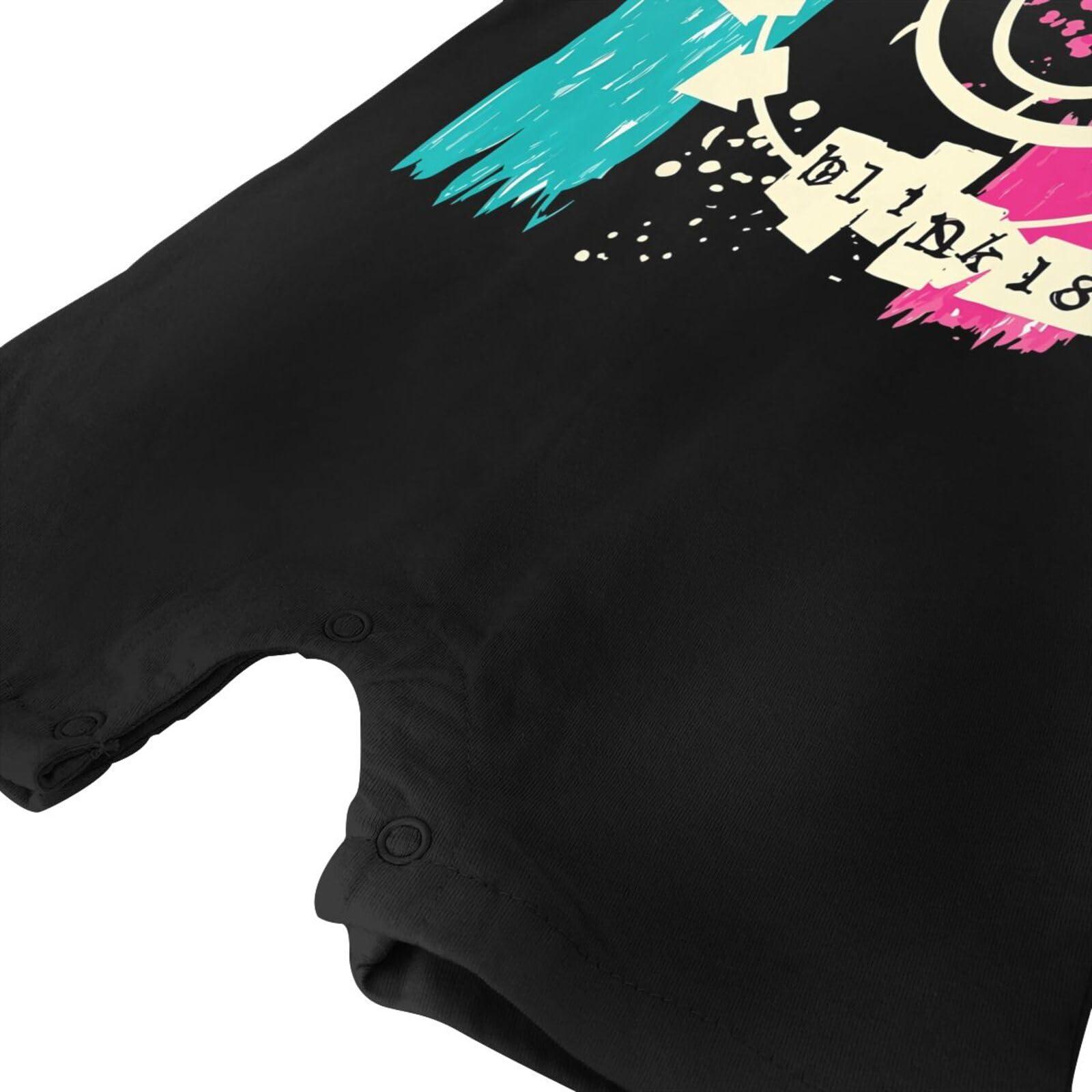 GUONHGD Blink Rock 182 Baby Clothes Bodysuit,0-3 Months Baby Girl Clothes, Newborn Infant Short-Sleeve One-Piece Bodysuits,Infant Romper Bodysuit Cotton Baby Girl Bodysuit 18 Months*Blink 182,B 182