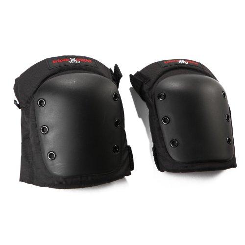 Triple Eight Triple Eight Street Knee Pads for Skateboarding Adjustable Straps (1 Pair), Black, Large