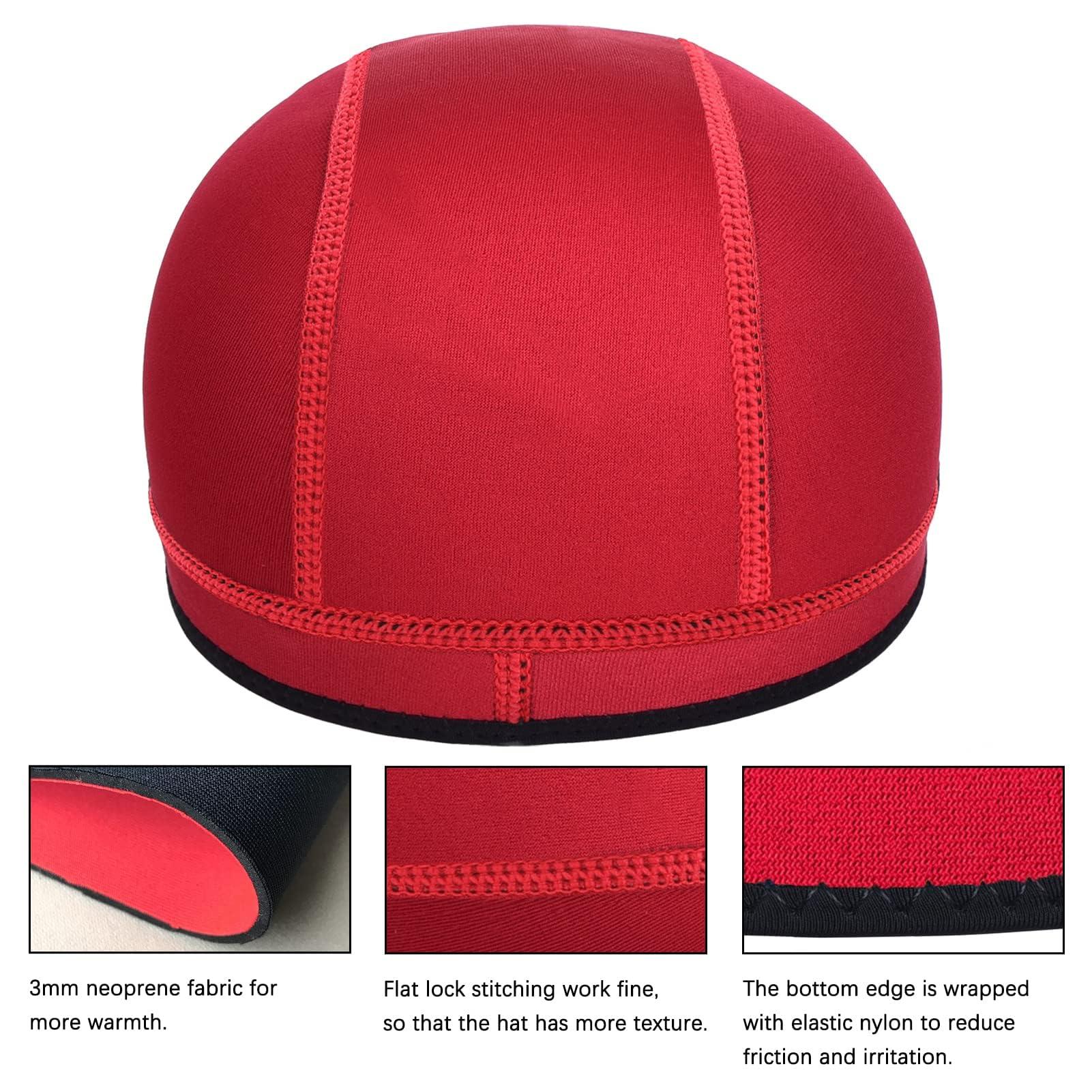 REALON REALON Neoprene Scuba Diving Hood 2mm Thermal Swim Cap for Mens Women Youth Boys Girls, Long Short Hair Warm Clean Breathable Wetsuit Beanie for Swimming Surfing Hunting Skiing Cold Water Aerobics