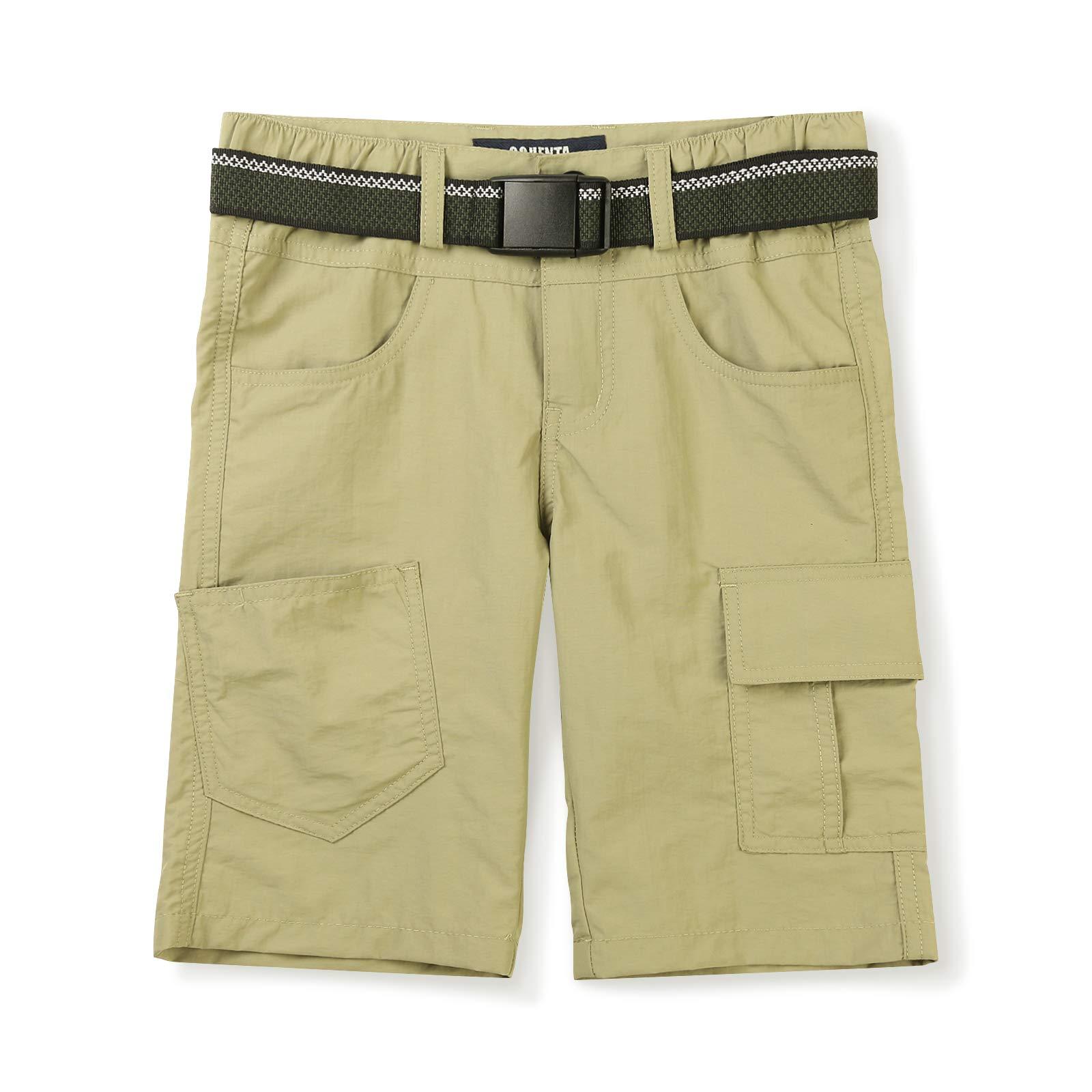 OCHENTA OCHENTA Mens Expandable Waist Outdoor Casual Lightweight Quick Dry Cargo Fishing Hiking Shorts Khaki 40