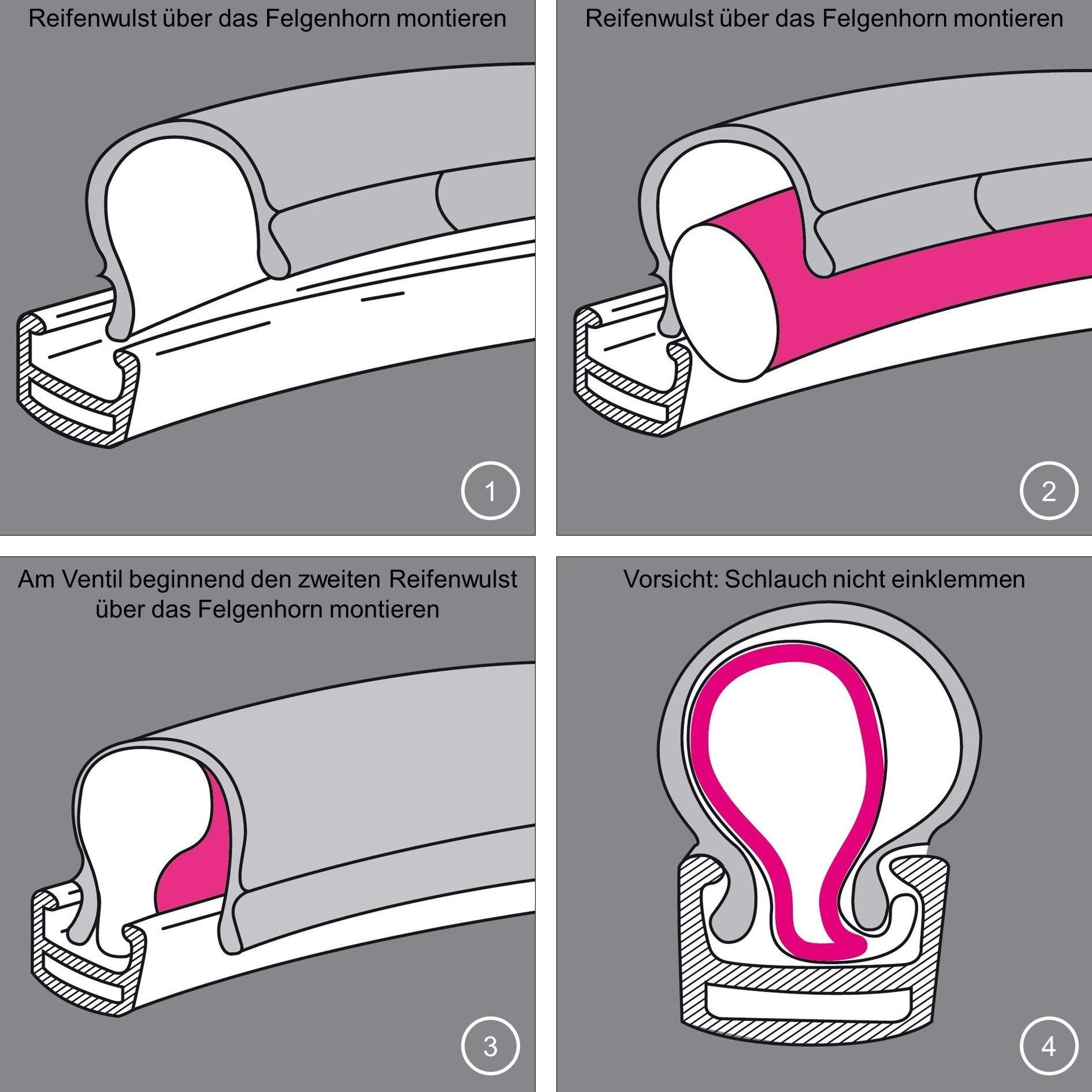 Fischer Fischer Unisex_Adult 28 Inch Dunlop Valve Bicycle Tube, Black, Uni