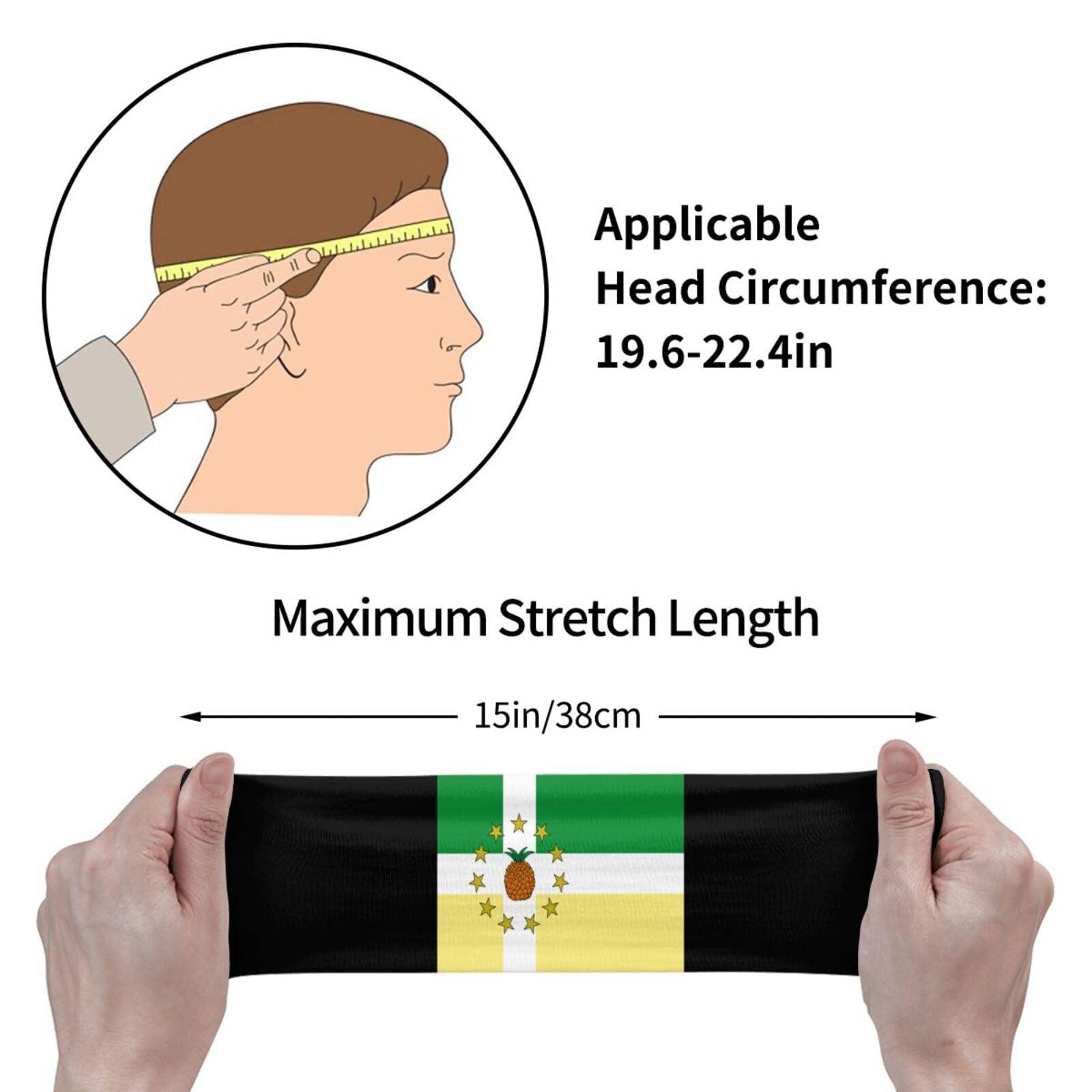 SIYTUAU Flag of Lajas (Pr) Headbands for Women Men Breathable Sports Headband Outdoor Interior Sports Wicking Hair Ties Leisure Hair Bands