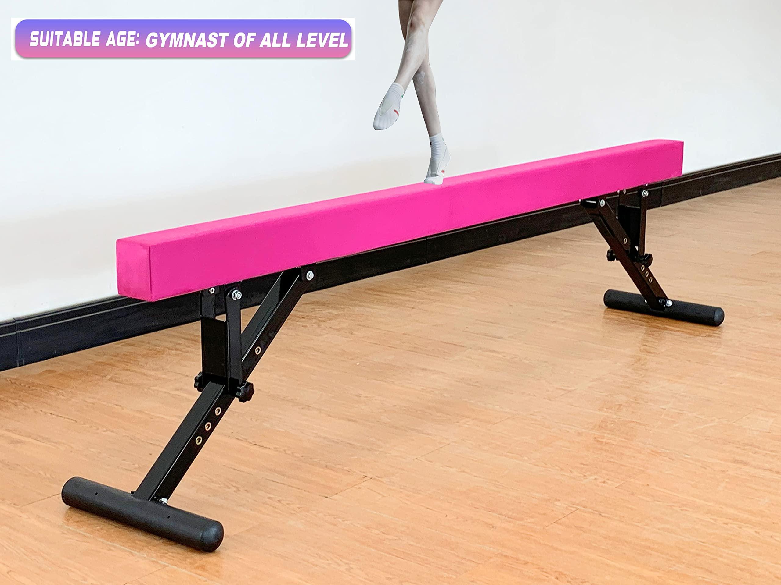 MARFULA MARFULA Adjustable Balance Beam 8 ft Gymnastic Beam adjustable height for Kids and Teenage of all gymnastic levels, Gymnastic Training Beam Gymnastic Equipment for athlete Home and Gym Club Use