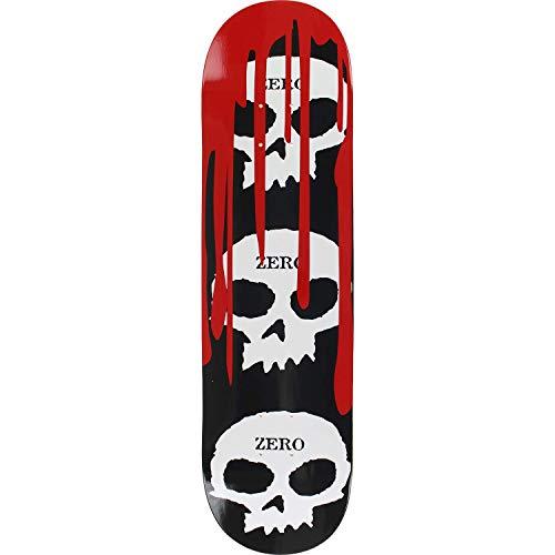 Zero Skateboards Zero 3 Skull with Blood Skateboard Deck -7.75 Black/White/Red - Assembled AS Complete Skateboard