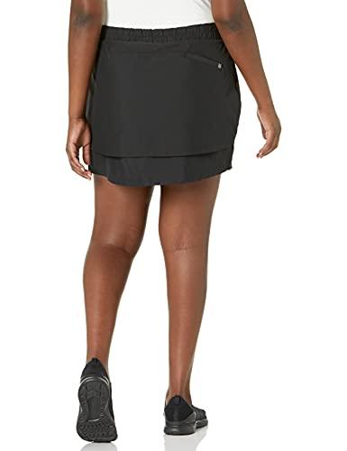 tasc Performance tasc performance women's rhythm running tennis fitness skirt with compression short, medium, black
