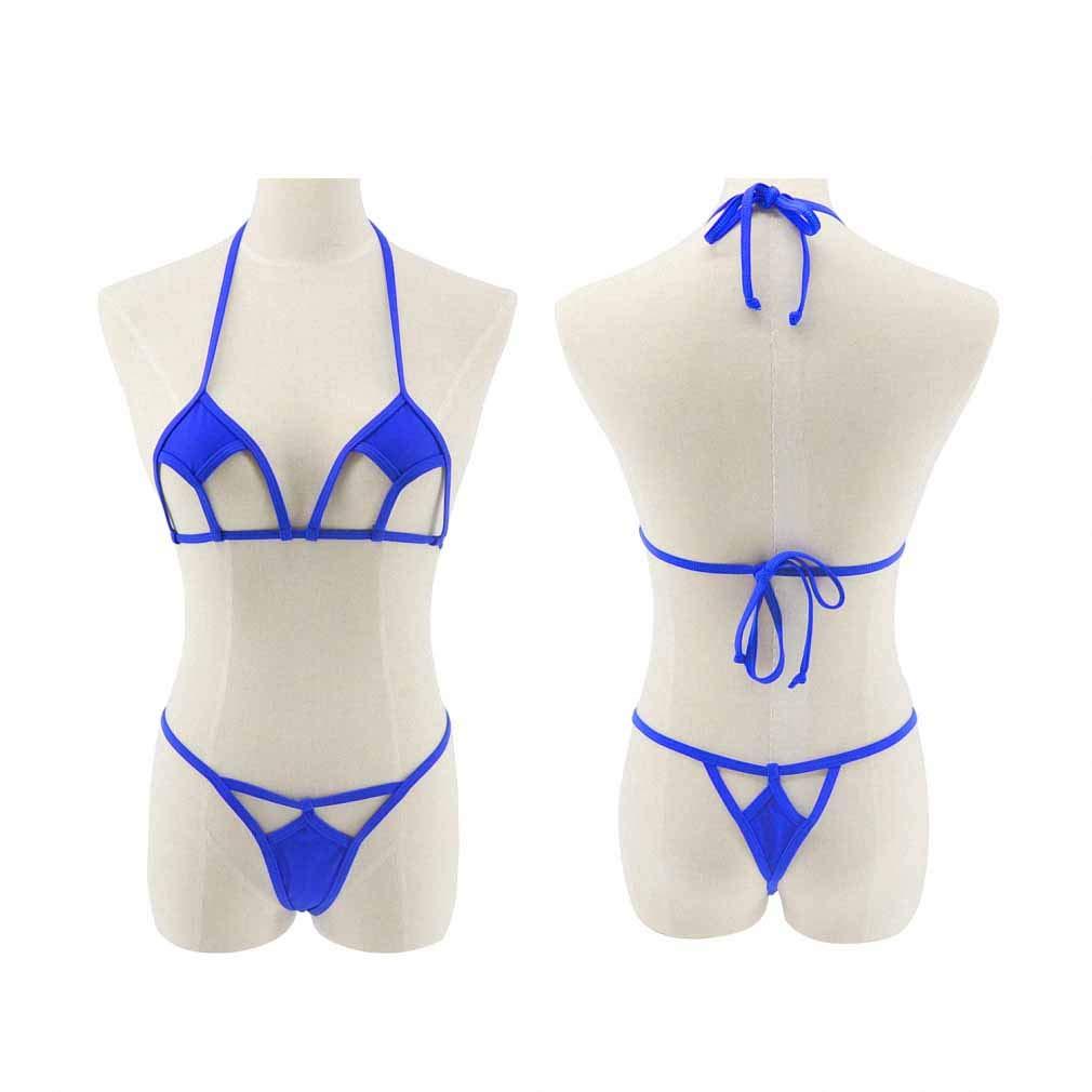 Tinpia Tinpia Women Micro Bikini Set Sunbath Beach Swimming Swimwear G-String Bath Swimsuit