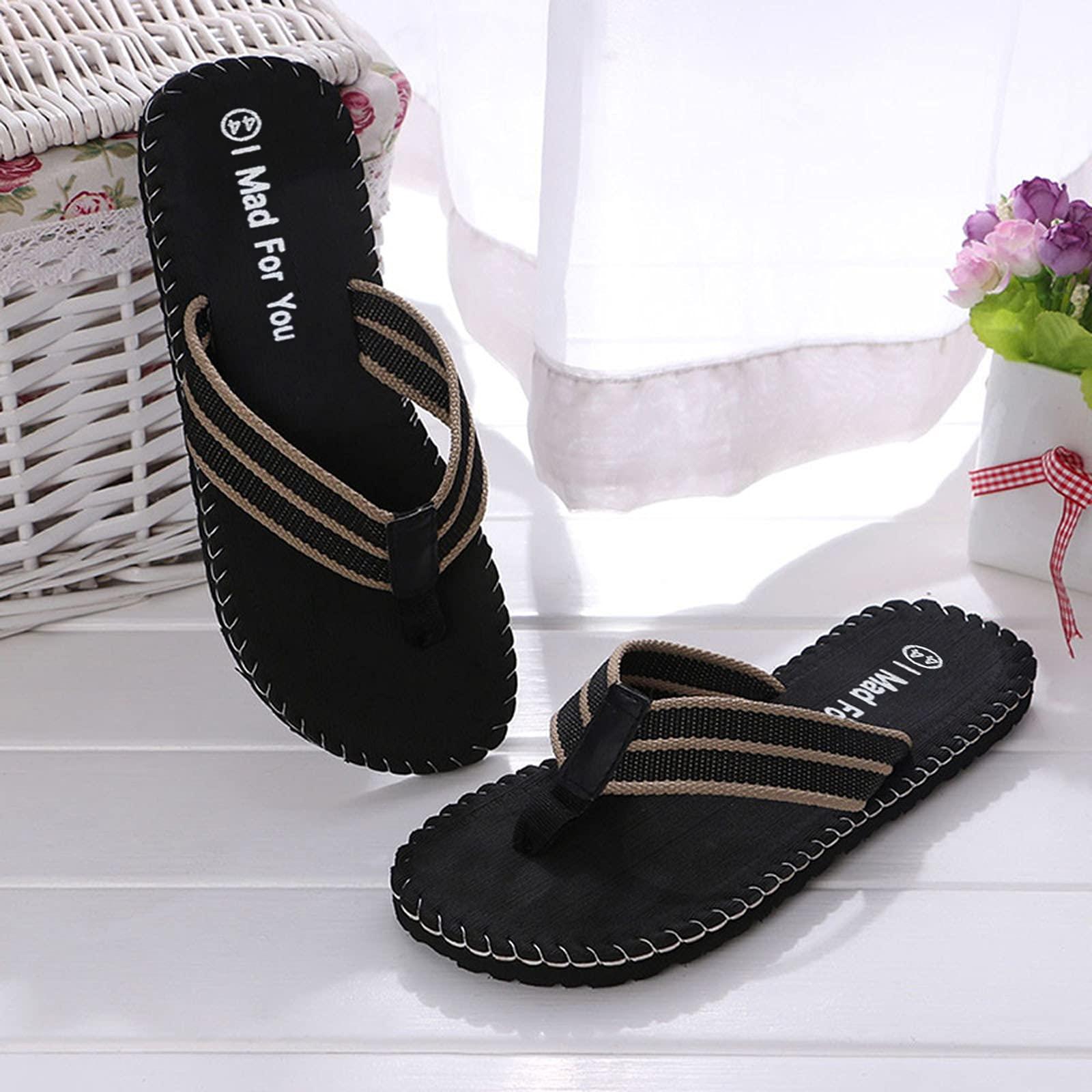 NineFit Basics Sandals Outdoor Or Shoes Indoor Slipper Men Summer Male Flip Flops Men's Slipper Mens Slipper Boots with Zipper Black