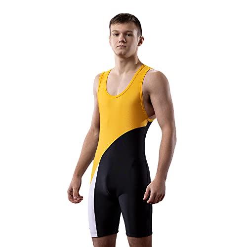 Matman Matman Wrestling Singlet Men's Georgia Weightlifting Singlet Nylon Spandex