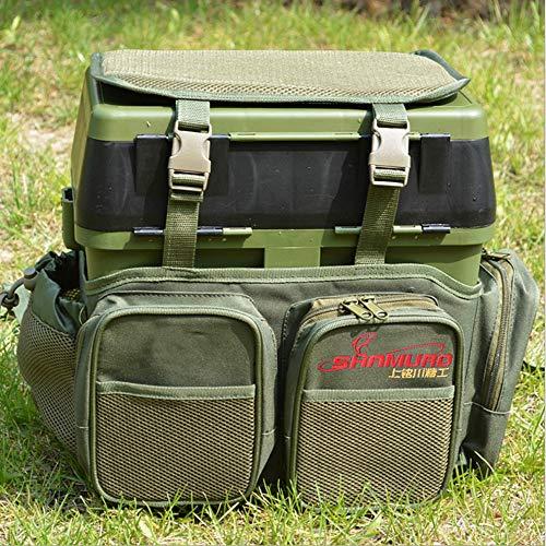ZFF ZFF Fishing Seat Box & Rucksack - Fly Sea Coarse Fishing Seat Backpack 34 * 18 * 40cm Small Fishing Box (Color : B)