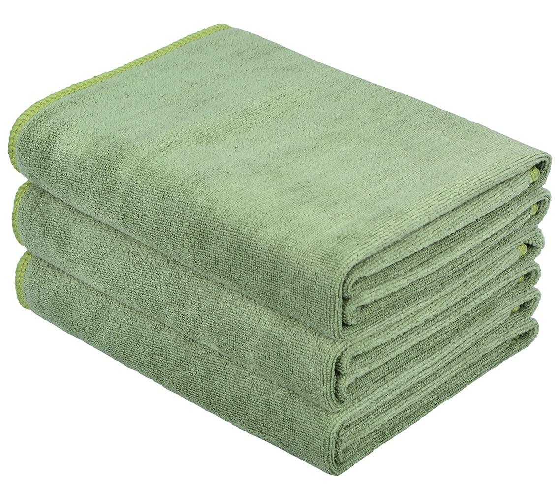 HOPESHINE HOPESHINE Microfiber Gym Towels Fast Drying Sports Towel Fitness Workout Sweat Towels for Men & Women 3-Pack (Army Green X3, 16inch X 32inch)