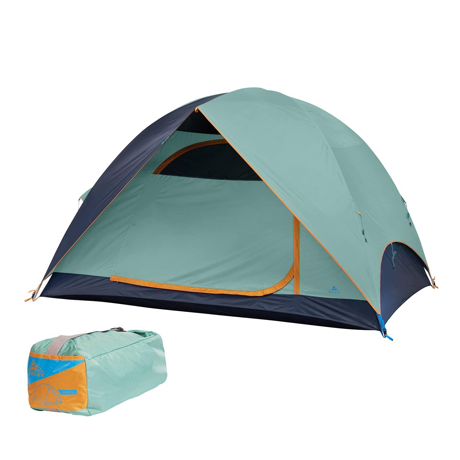 Kelty Kelty TALLBOY Family + Car Camping Tent, 4 or 6 Person Freestanding Overnight Shelter, Large Capacity, Tall Height, Stuff Sack Included