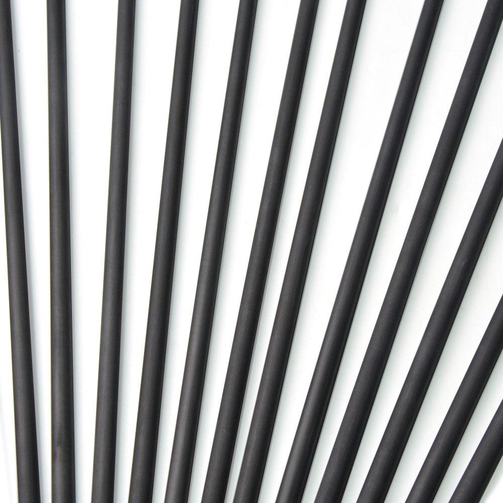 HNZMDY HNZMDY 30 Inch 6.2 mm Carbon Arrow Shaft Spine 500 Carbon Shaft Tube DIY Archery (Shaft, 72 Pcs)
