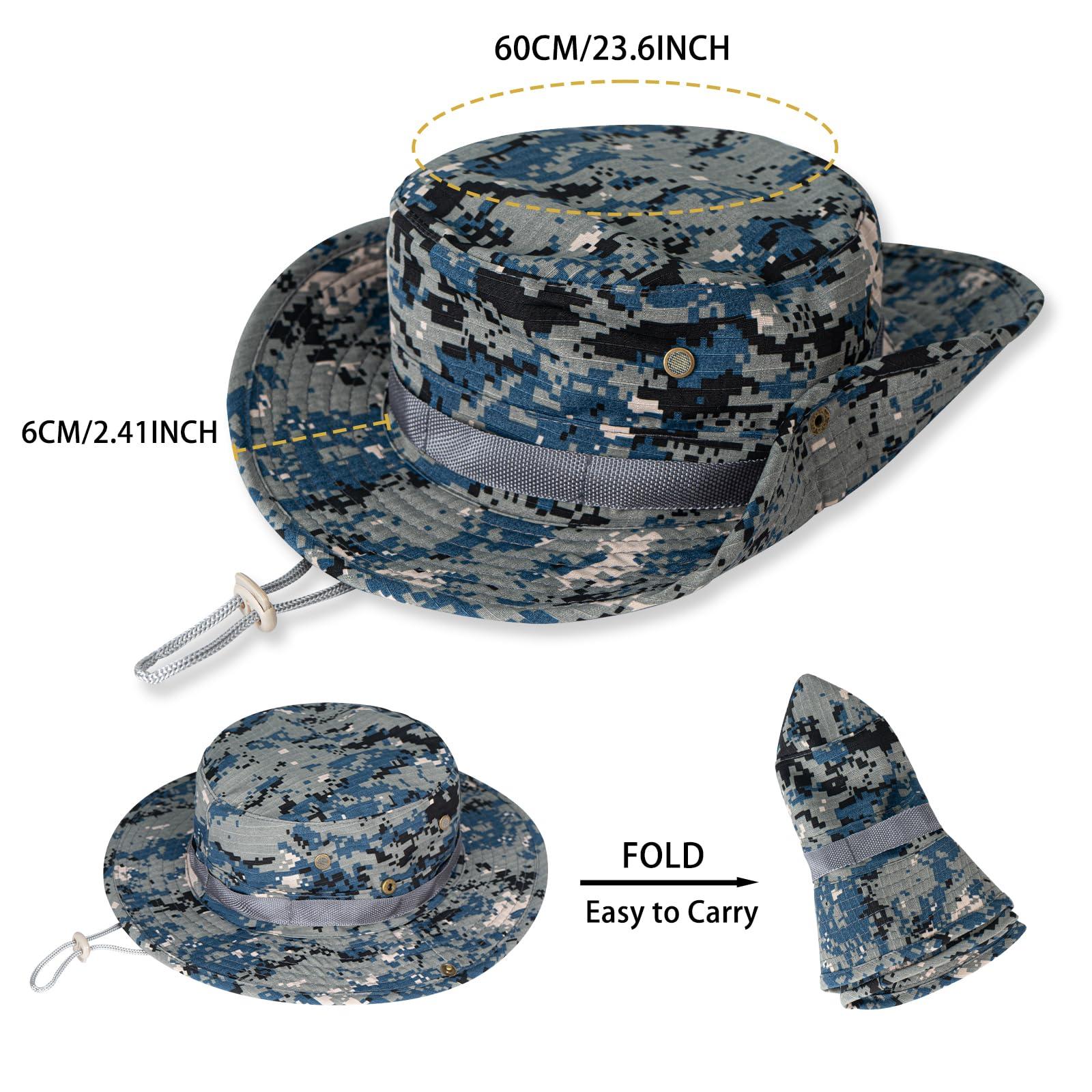 Rosoz Rosoz Sun Hats for Men Women Boonie Hat UPF 50+ Bucket Hat Wide Brim UV Protection Fishing Hiking Safari Outdoor Hats