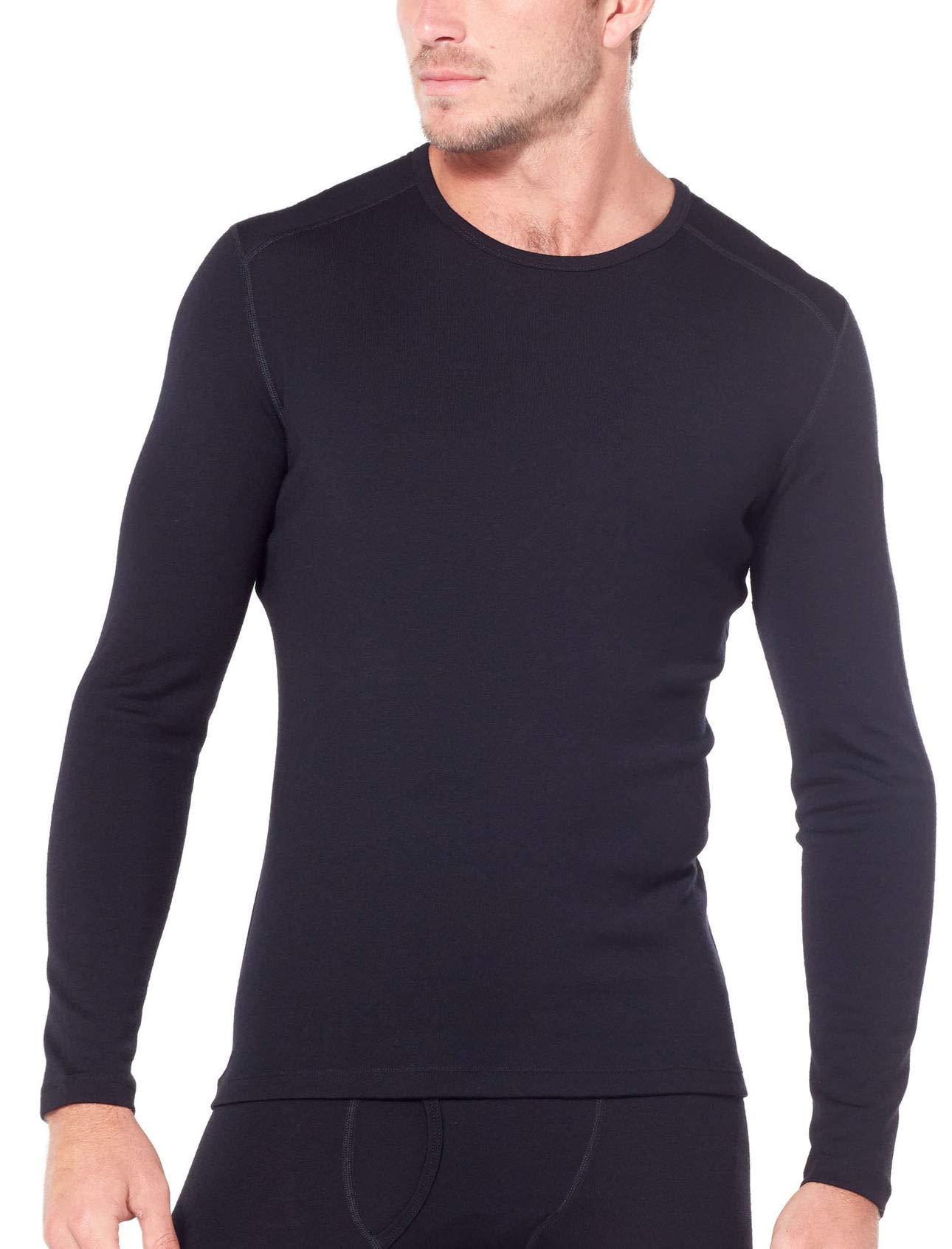 ICEBREAKER Icebreaker Merino Men\'s 260 Tech Long Sleeve Crew Neck Shirt, Black, Small