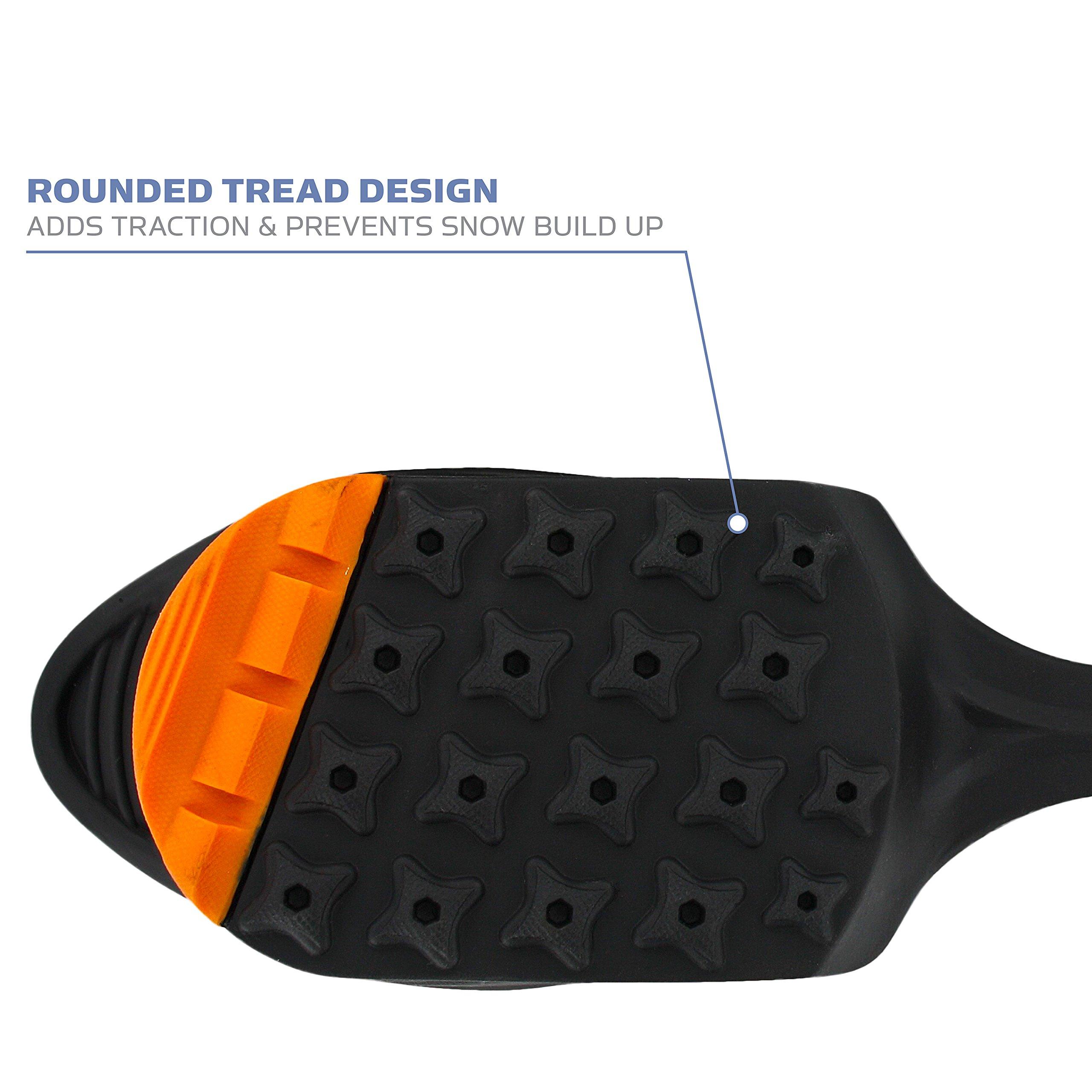 Yaktrax Yaktrax SkiTrax Ski Boot Tracks Traction and Protection Cleats (1 Pair), Medium, Black/Orange