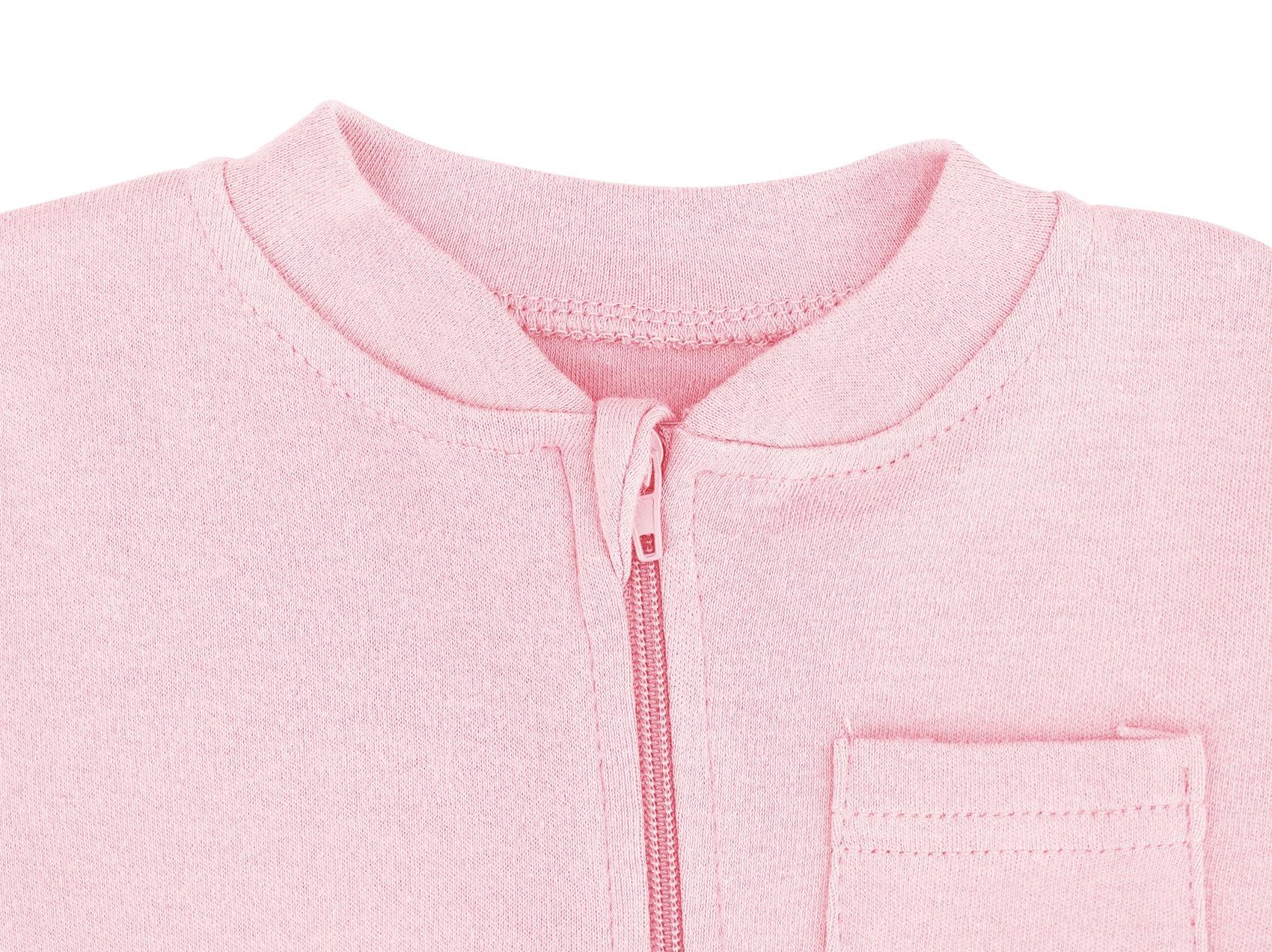 Eleven's Kingdom Eleven's Kingdom Baby Pajamas 3-6 Months Pink Cotton Baby Girl Sleeper Sleepers PJs with Mitten Cuffs,2 Way Zipper Baby Girl Clothes Onesie Footies Infant Sleep and Play Pink 3-6 Months